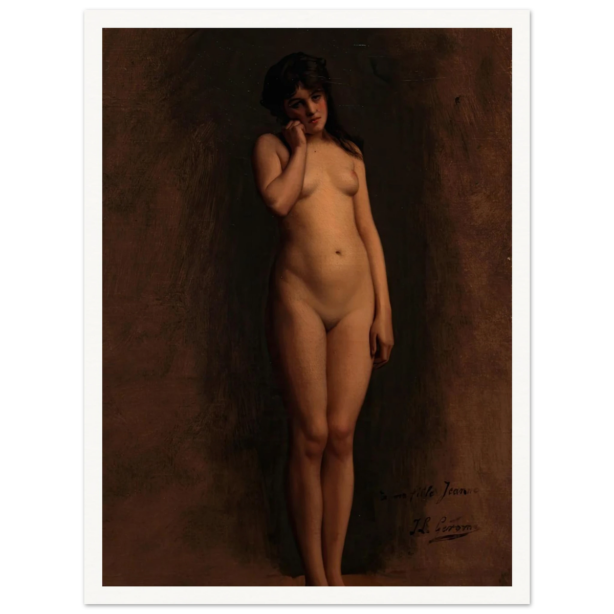 Study for Slave Market in Ancient Rome (1886) Art Print | Jean Leon Gerome - Framed Poster - 30x40 cm / 12x16″ - Black frame