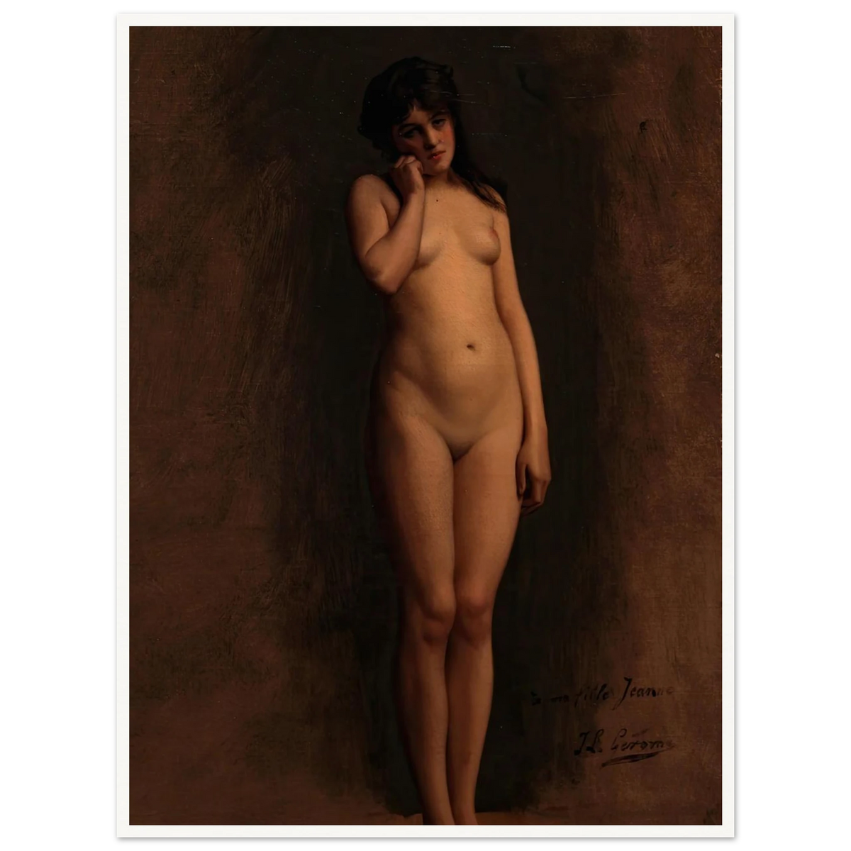 Study for Slave Market in Ancient Rome (1886) Art Print | Jean Leon Gerome - Framed Poster - 30x40 cm / 12x16″ - Black frame