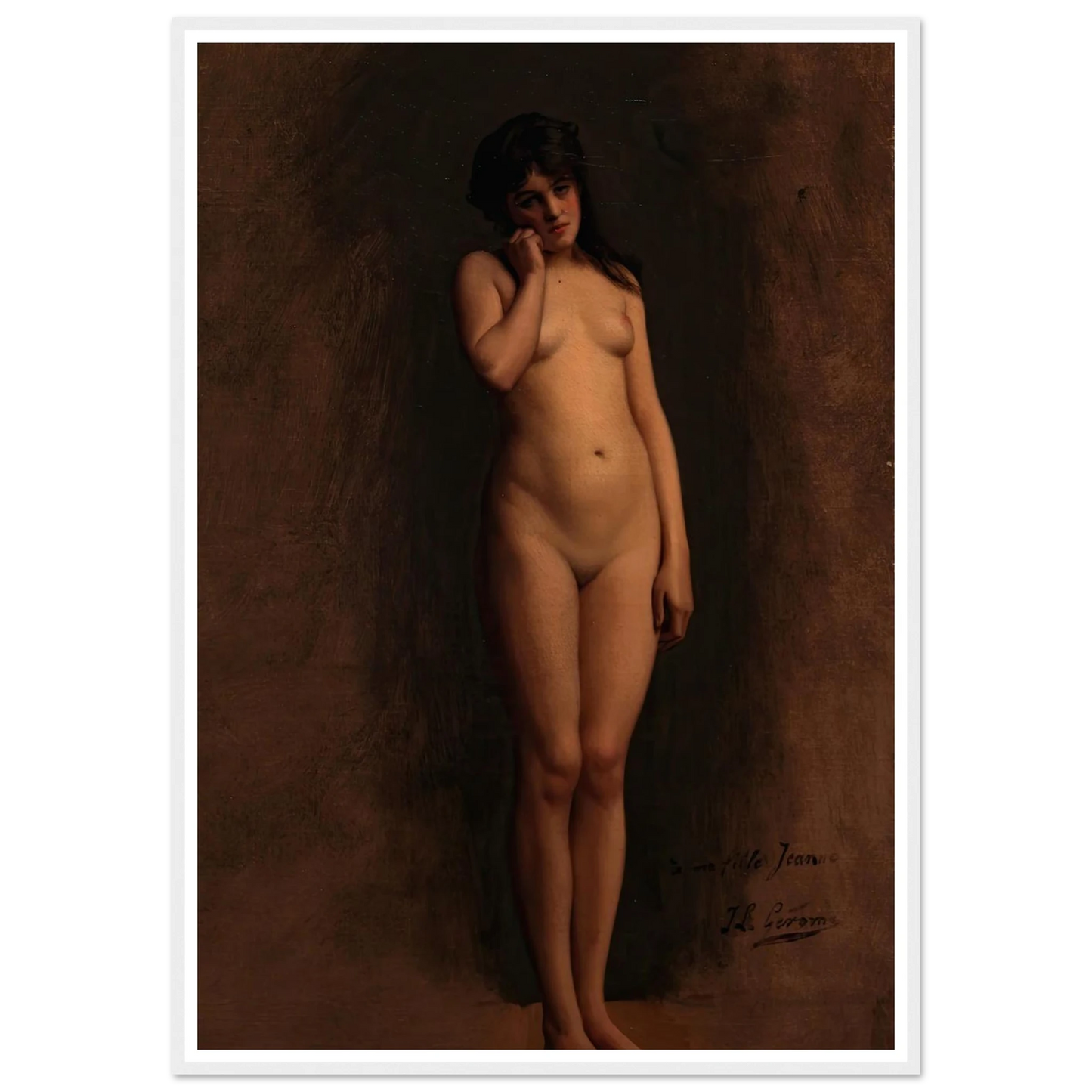 Study for Slave Market in Ancient Rome (1886) Art Print | Jean Leon Gerome - Framed Poster - 30x40 cm / 12x16″ - Black frame