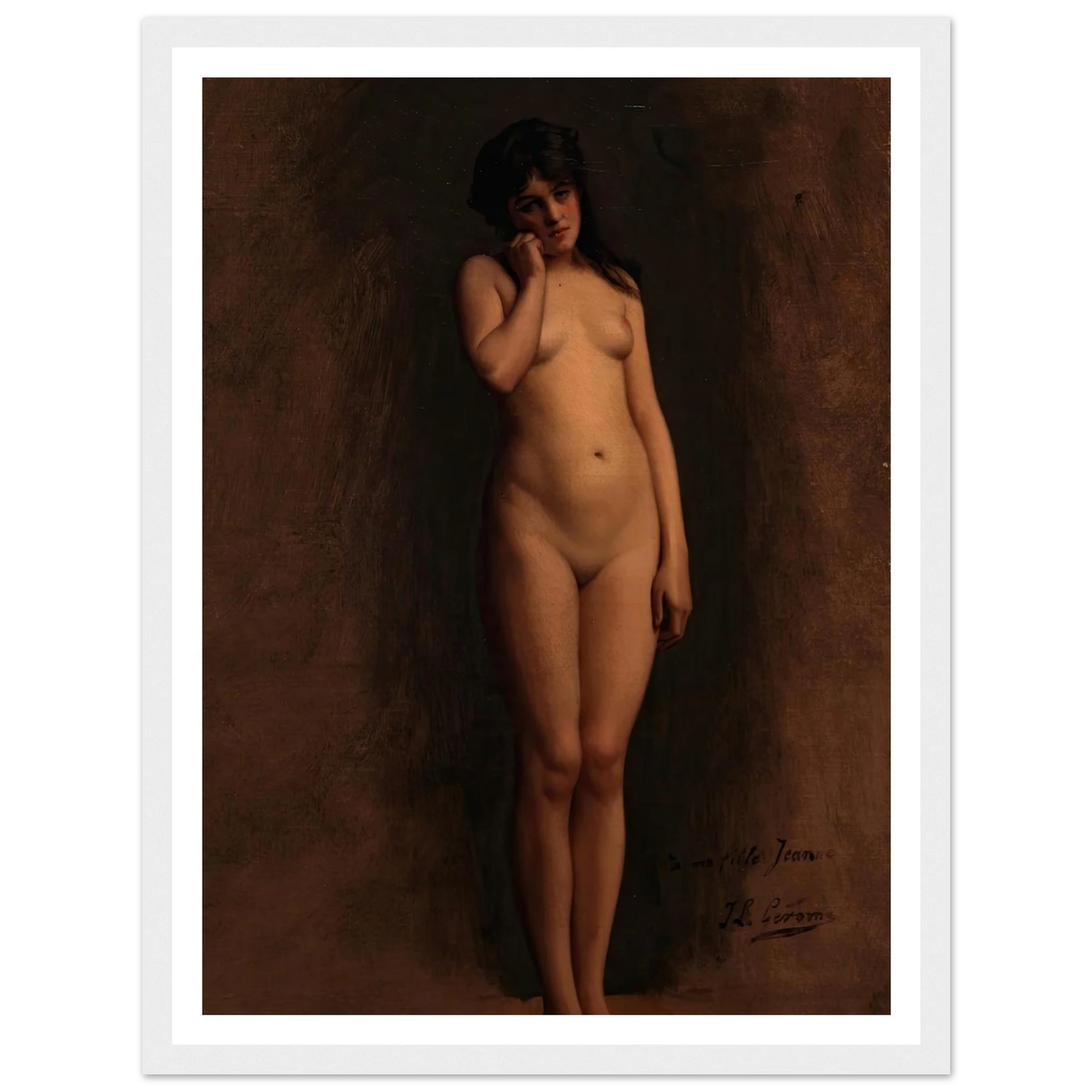 Study for Slave Market in Ancient Rome (1886) Art Print | Jean Leon Gerome - Framed Poster - 30x40 cm / 12x16″ - Black frame