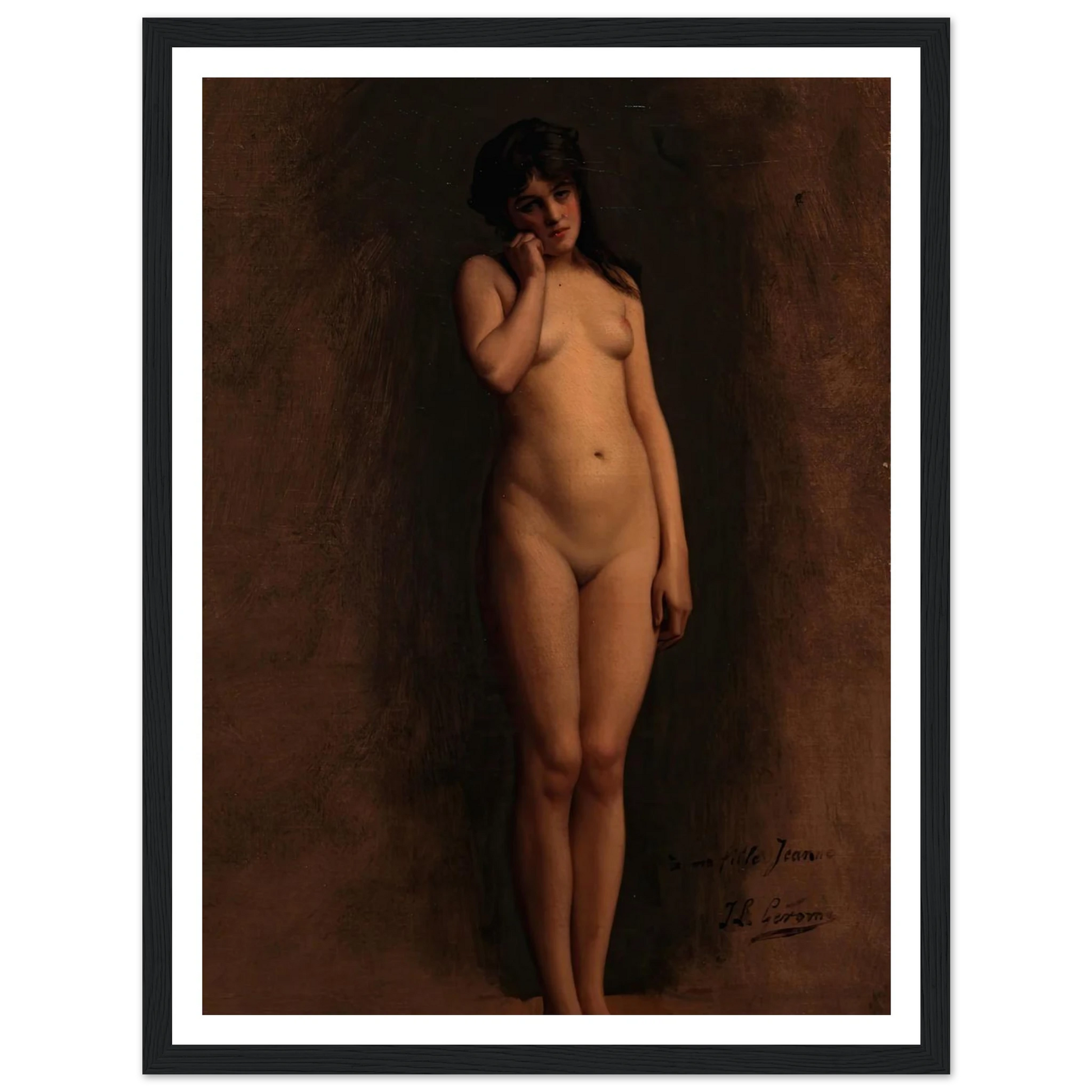 Study for Slave Market in Ancient Rome (1886) Art Print | Jean Leon Gerome - Framed Poster - 30x40 cm / 12x16″ - Black frame