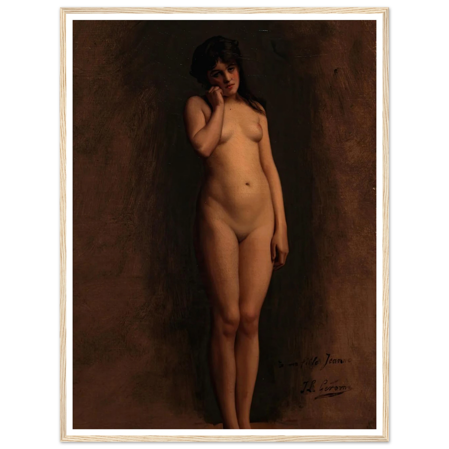 Study for Slave Market in Ancient Rome (1886) Art Print | Jean Leon Gerome - Framed Poster - 30x40 cm / 12x16″ - Black frame