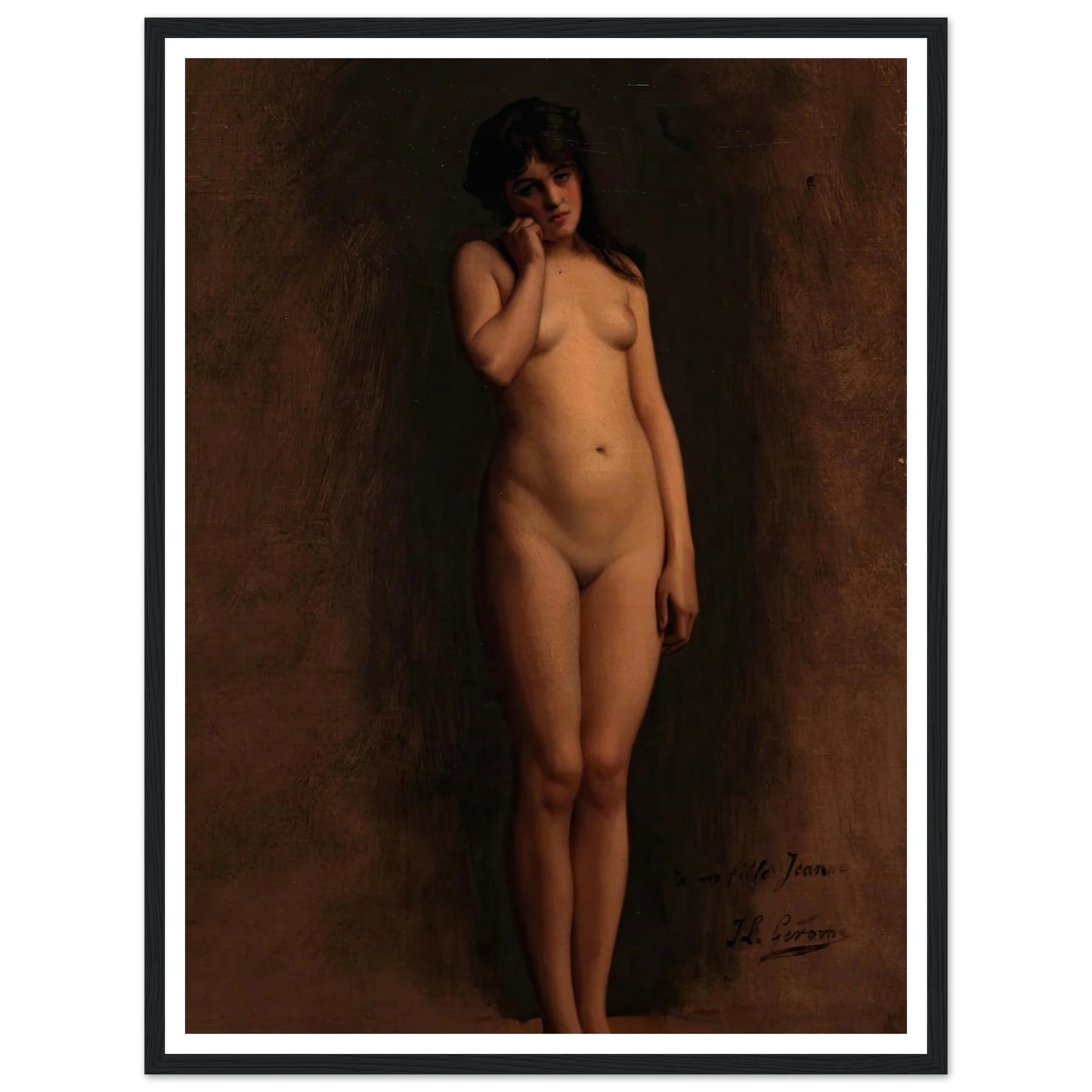 Study for Slave Market in Ancient Rome (1886) Art Print | Jean Leon Gerome - Framed Poster - 30x40 cm / 12x16″ - Black frame