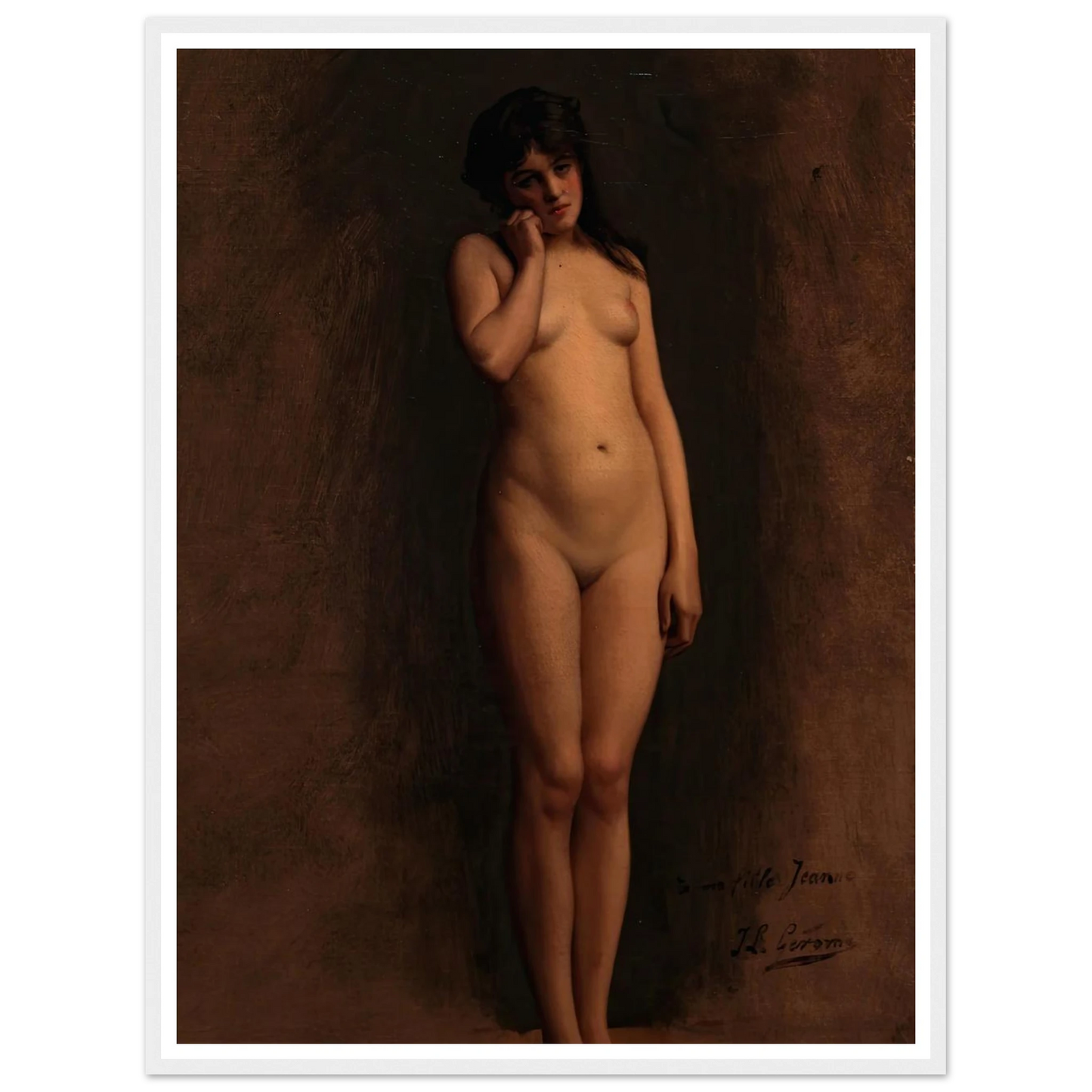 Study for Slave Market in Ancient Rome (1886) Art Print | Jean Leon Gerome - Framed Poster - 30x40 cm / 12x16″ - Black frame