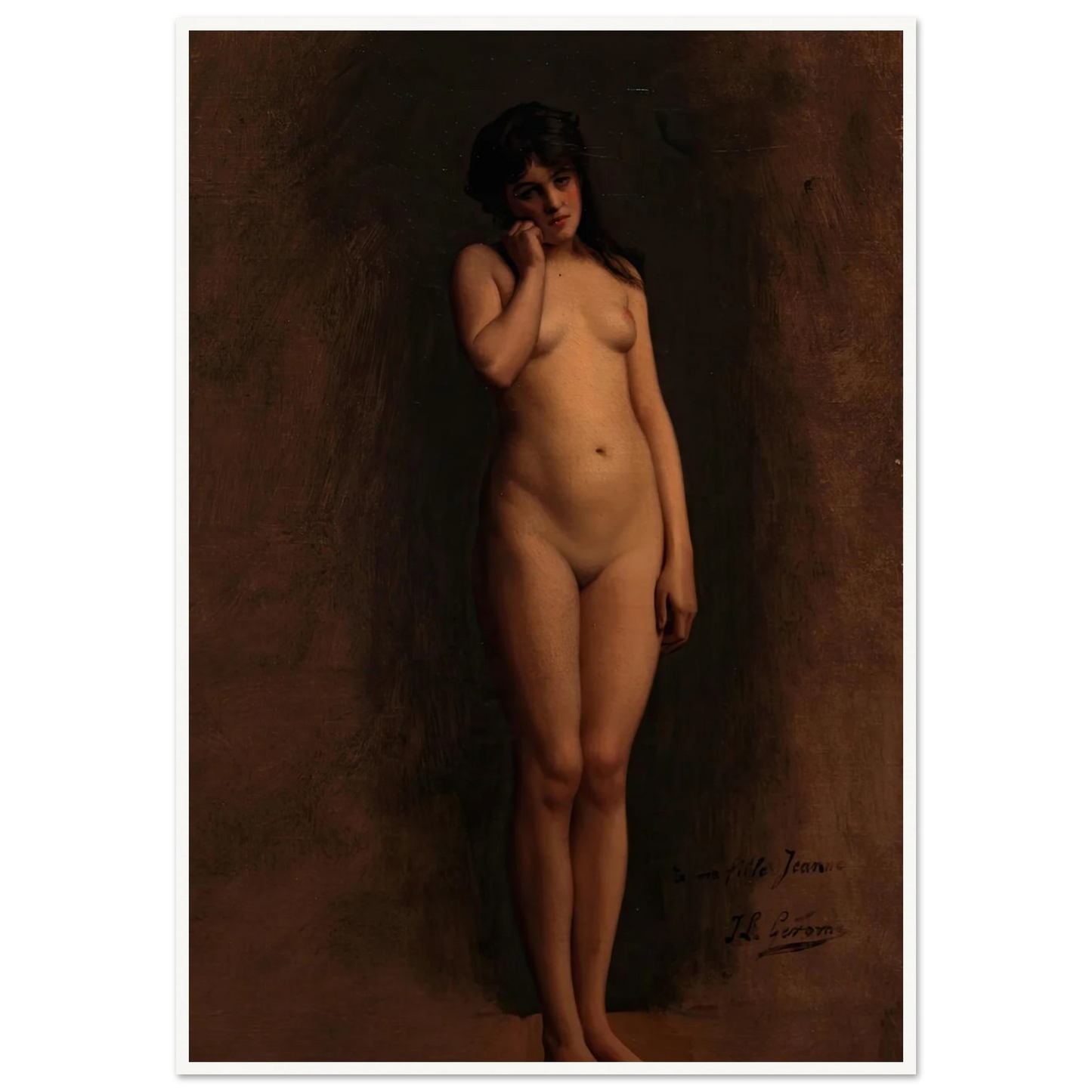 Study for Slave Market in Ancient Rome (1886) Art Print | Jean Leon Gerome - Framed Poster - 30x40 cm / 12x16″ - Black frame