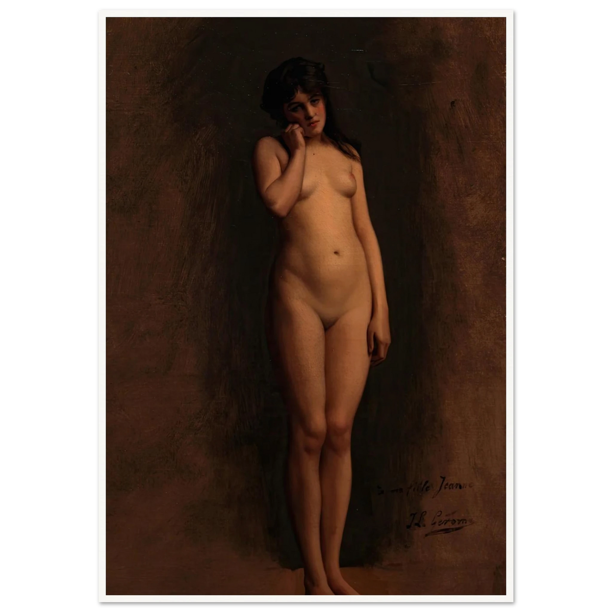 Study for Slave Market in Ancient Rome (1886) Art Print | Jean Leon Gerome - Framed Poster - 30x40 cm / 12x16″ - Black frame