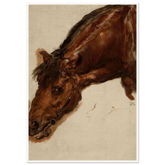 Study of a horse head (1875) Art Print | Jan Matejko - Framed Poster - 30x40 cm / 12x16″ - Black frame