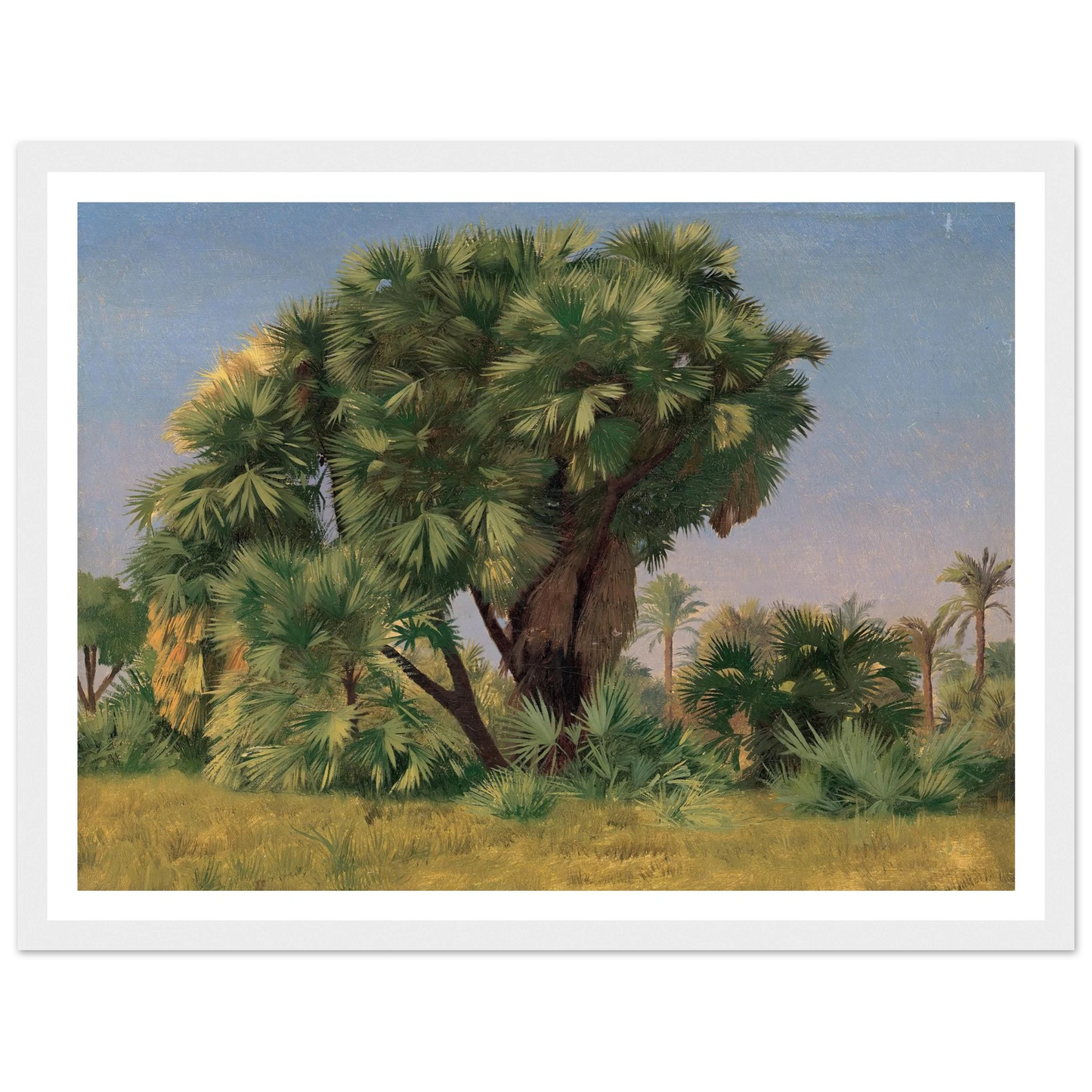 Study of Palm Trees (probably 1868) Art Print | Jean Leon Gerome - Framed Poster - 30x40 cm / 12x16″ - Black frame