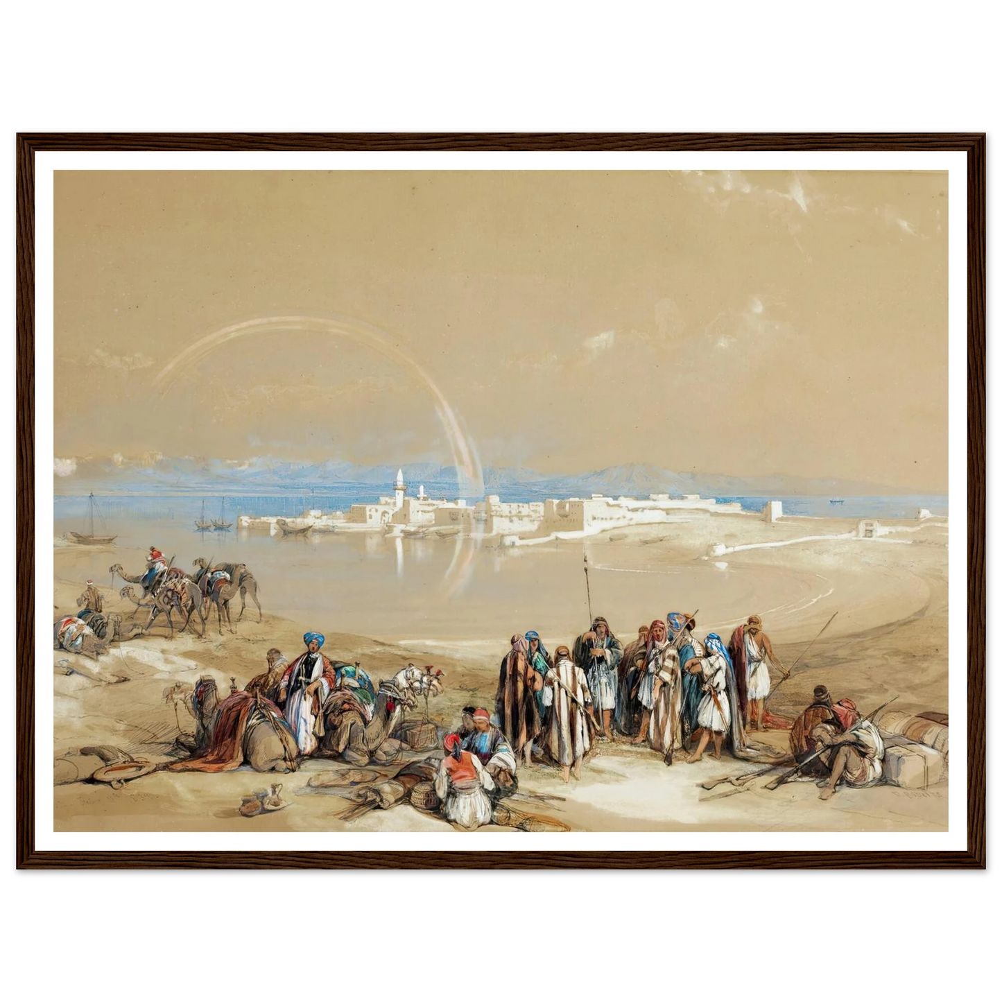 Suez (1840) Art Print | David Roberts - Framed Poster - 30x40 cm / 12x16″ - Black frame
