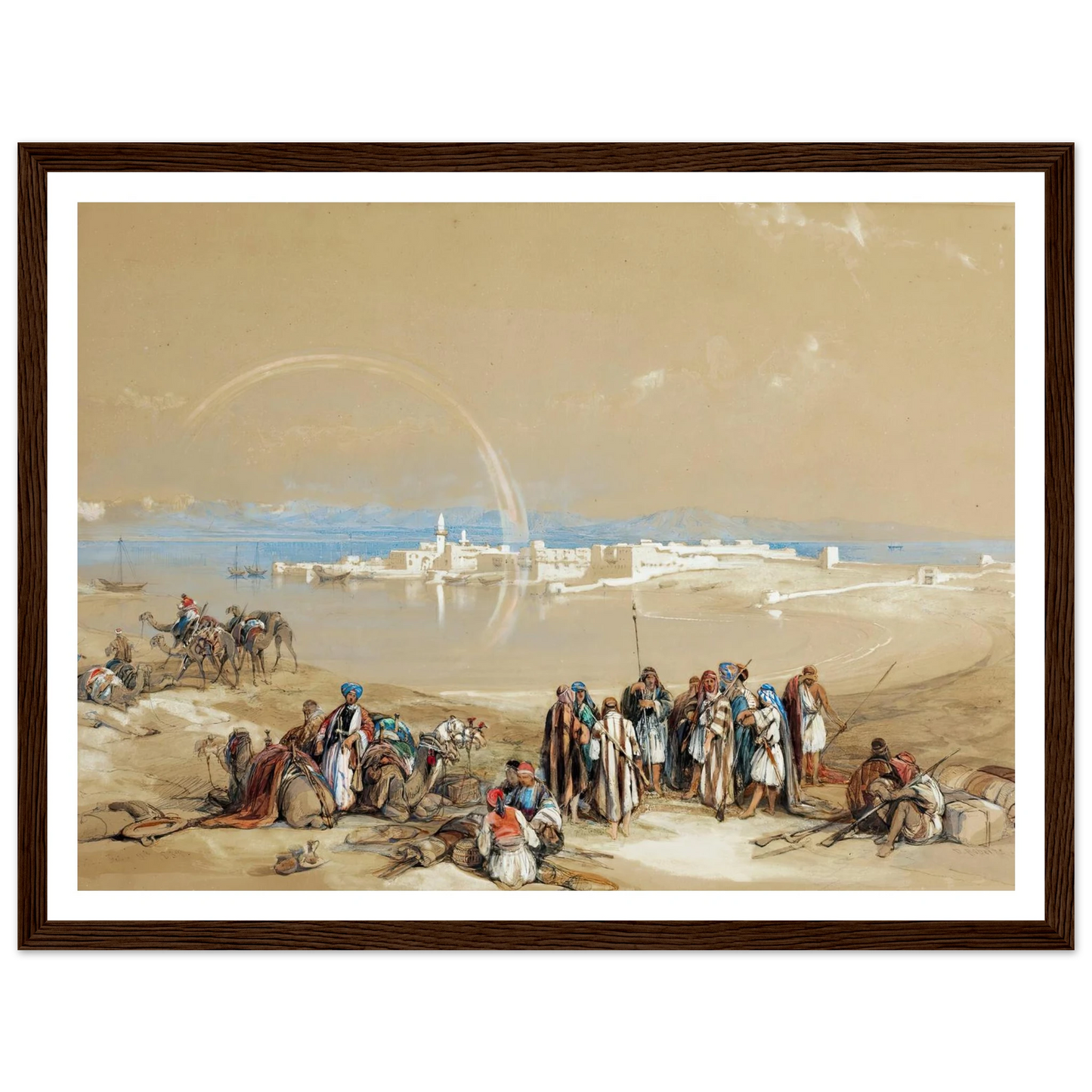 Suez (1840) Art Print | David Roberts - Framed Poster - 30x40 cm / 12x16″ - Black frame