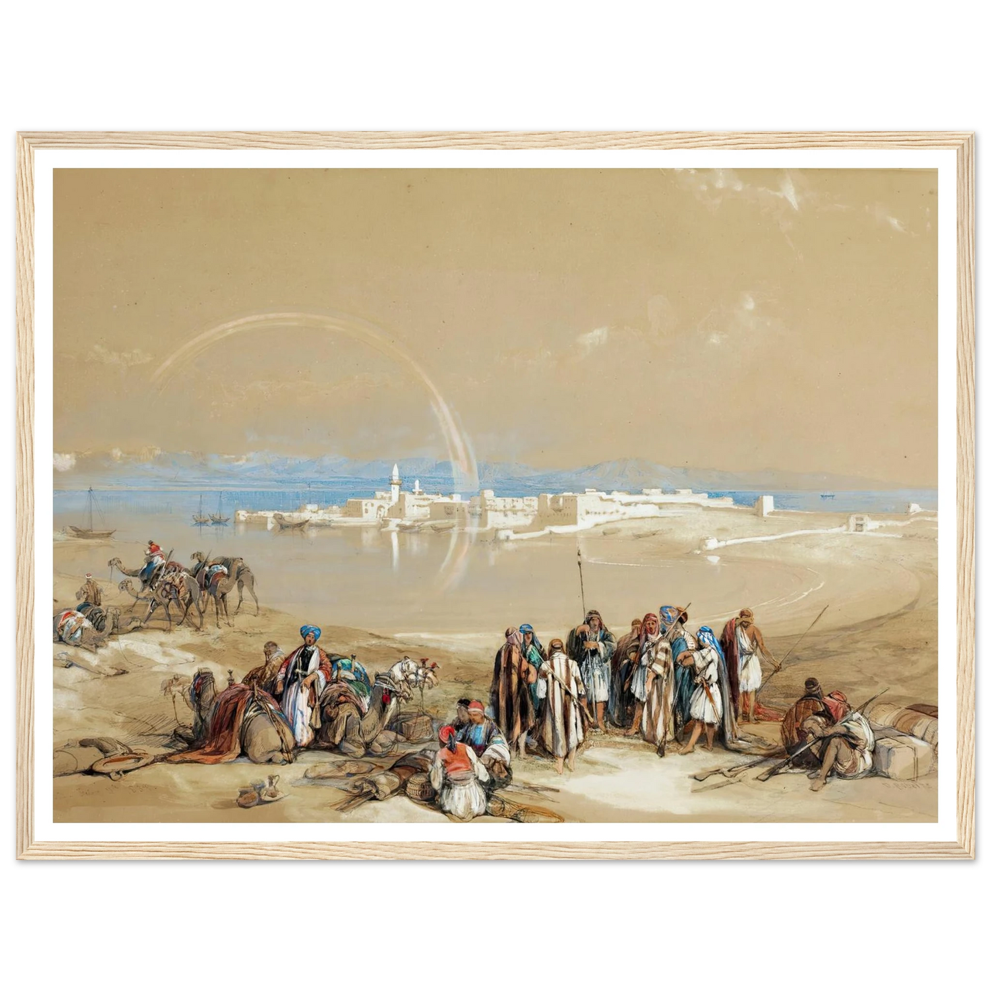 Suez (1840) Art Print | David Roberts - Framed Poster - 30x40 cm / 12x16″ - Black frame