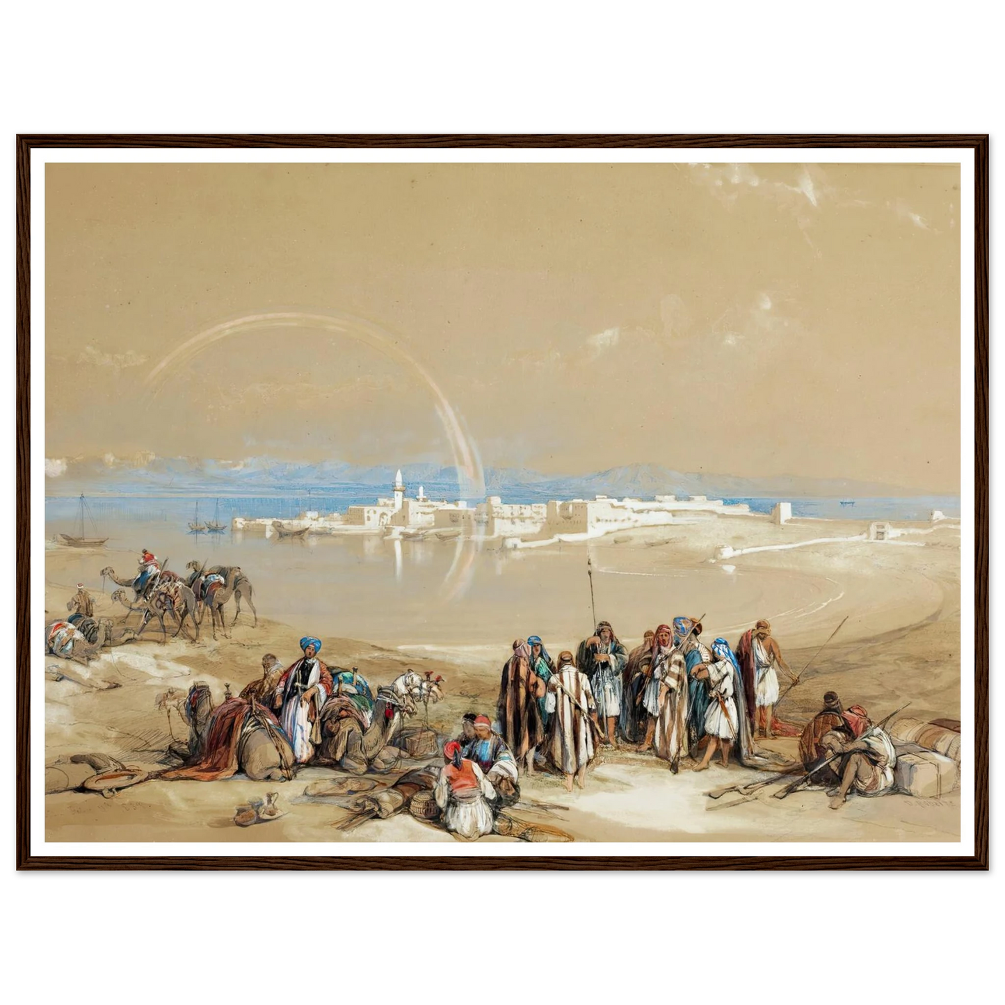 Suez (1840) Art Print | David Roberts - Framed Poster - 30x40 cm / 12x16″ - Black frame