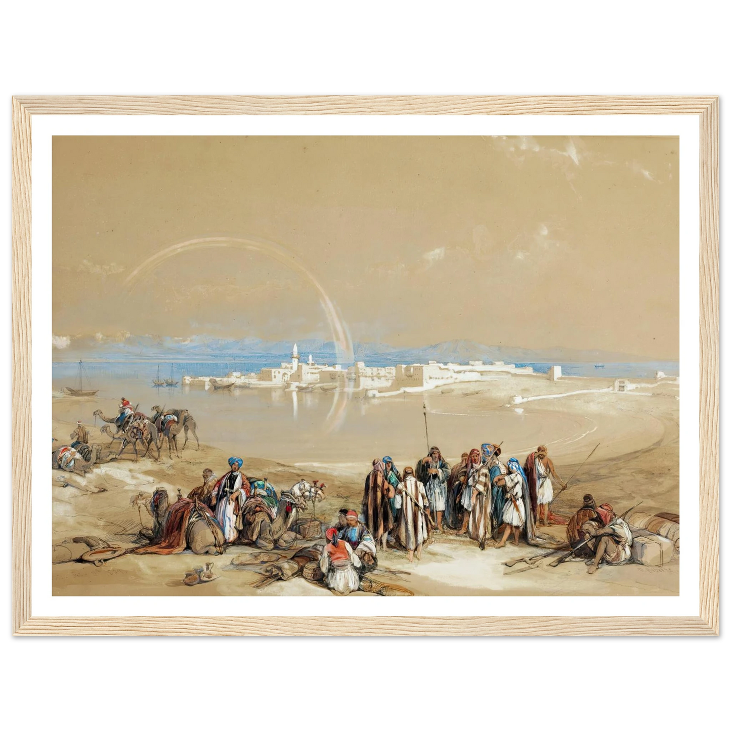 Suez (1840) Art Print | David Roberts - Framed Poster - 30x40 cm / 12x16″ - Black frame