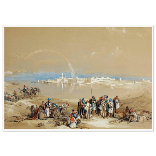 Suez (1840) Art Print | David Roberts - Framed Poster - 30x40 cm / 12x16″ - Black frame