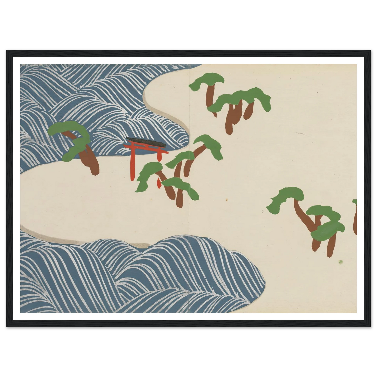 Suminoe (Suminoe) (1909-1910) Art Print | Kamisaka Sekka - Framed Poster - 30x40 cm / 12x16″ - Black frame
