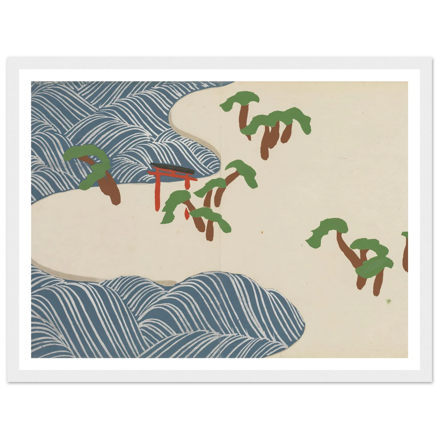 Suminoe (Suminoe) (1909-1910) Art Print | Kamisaka Sekka - Framed Poster - 30x40 cm / 12x16″ - Black frame