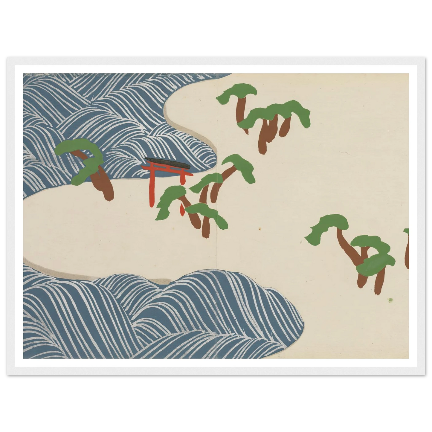 Suminoe (Suminoe) (1909-1910) Art Print | Kamisaka Sekka - Framed Poster - 30x40 cm / 12x16″ - Black frame