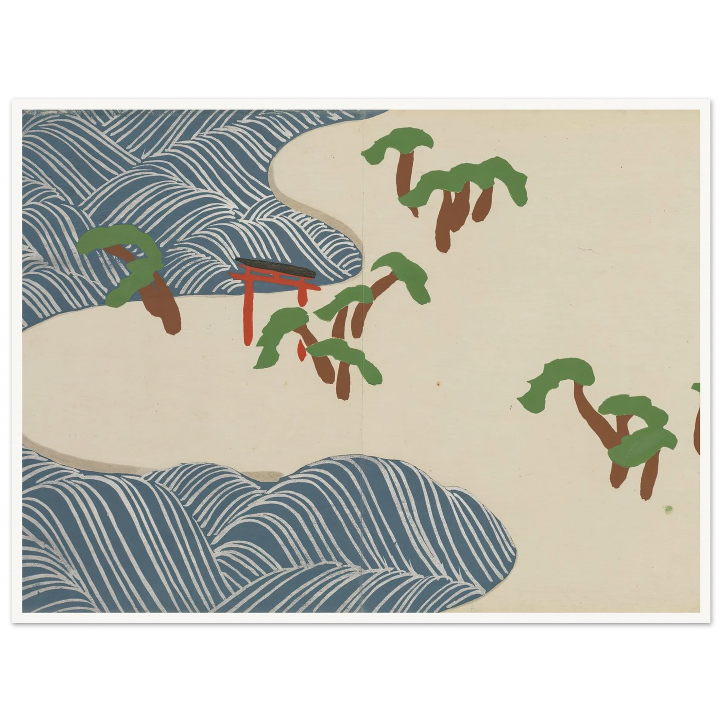 Suminoe (Suminoe) (1909-1910) Art Print | Kamisaka Sekka - Framed Poster - 30x40 cm / 12x16″ - Black frame