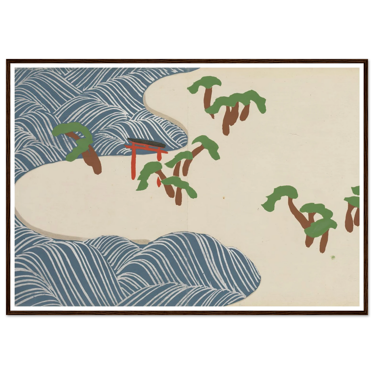 Suminoe (Suminoe) (1909-1910) Art Print | Kamisaka Sekka - Framed Poster - 30x40 cm / 12x16″ - Black frame