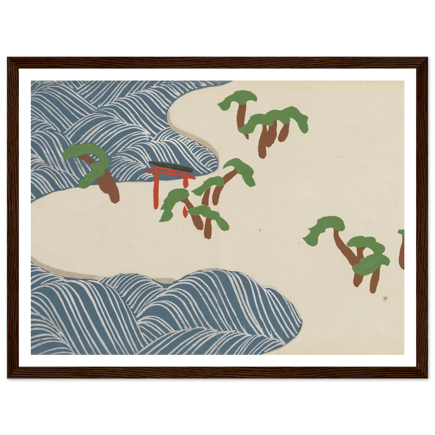 Suminoe (Suminoe) (1909-1910) Art Print | Kamisaka Sekka - Framed Poster - 30x40 cm / 12x16″ - Black frame
