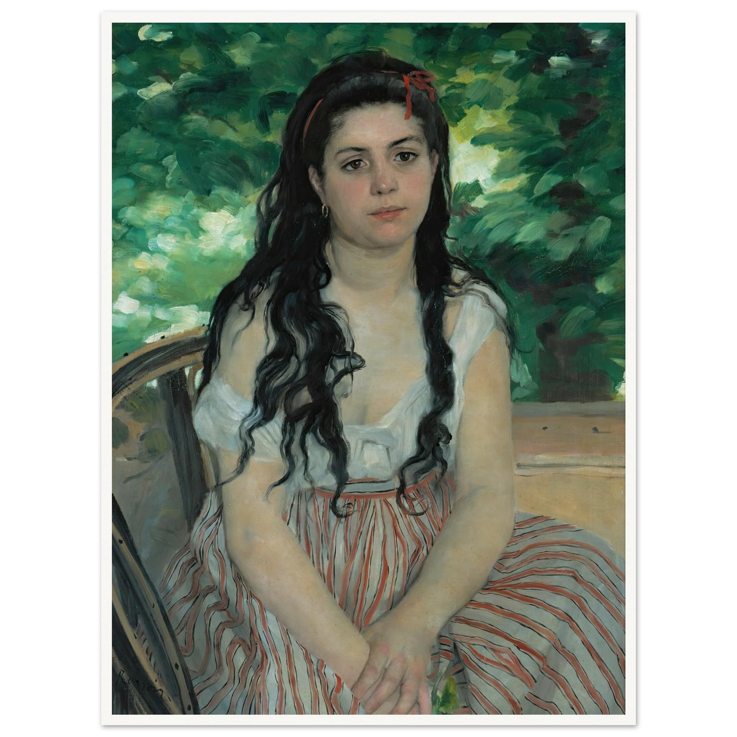 Summer (1868) Art Print | Pierre Auguste Renoir - Framed Poster - 30x40 cm / 12x16″ - Black frame