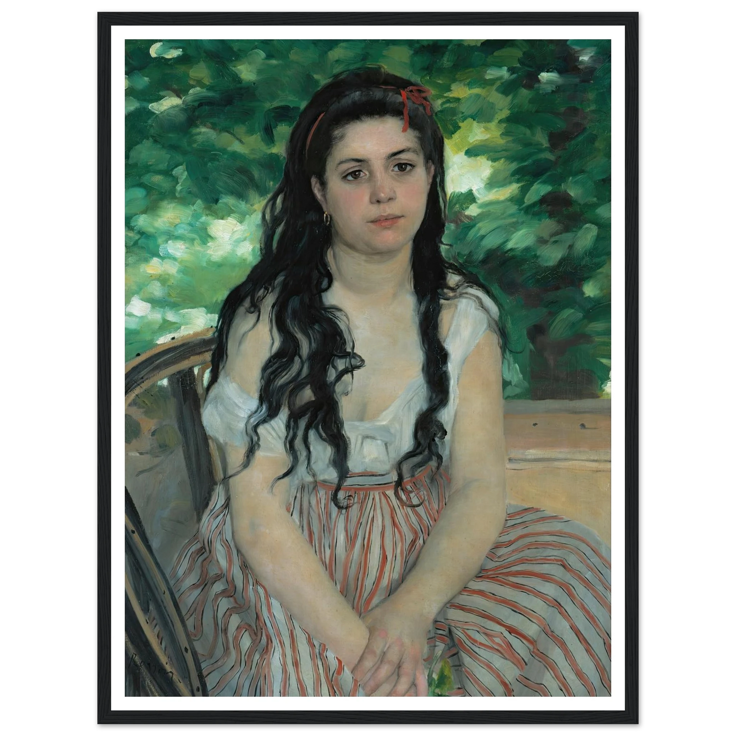 Summer (1868) Art Print | Pierre Auguste Renoir - Framed Poster - 30x40 cm / 12x16″ - Black frame