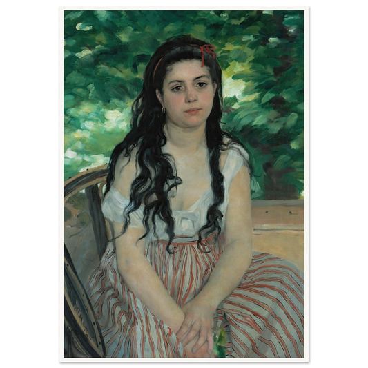 Summer (1868) Art Print | Pierre Auguste Renoir - Framed Poster - 30x40 cm / 12x16″ - Black frame