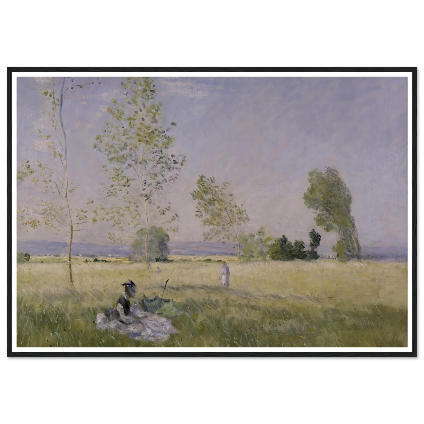 Summer (1874) Art Print | Claude Monet - Framed Poster - 30x40 cm / 12x16″ - Black frame