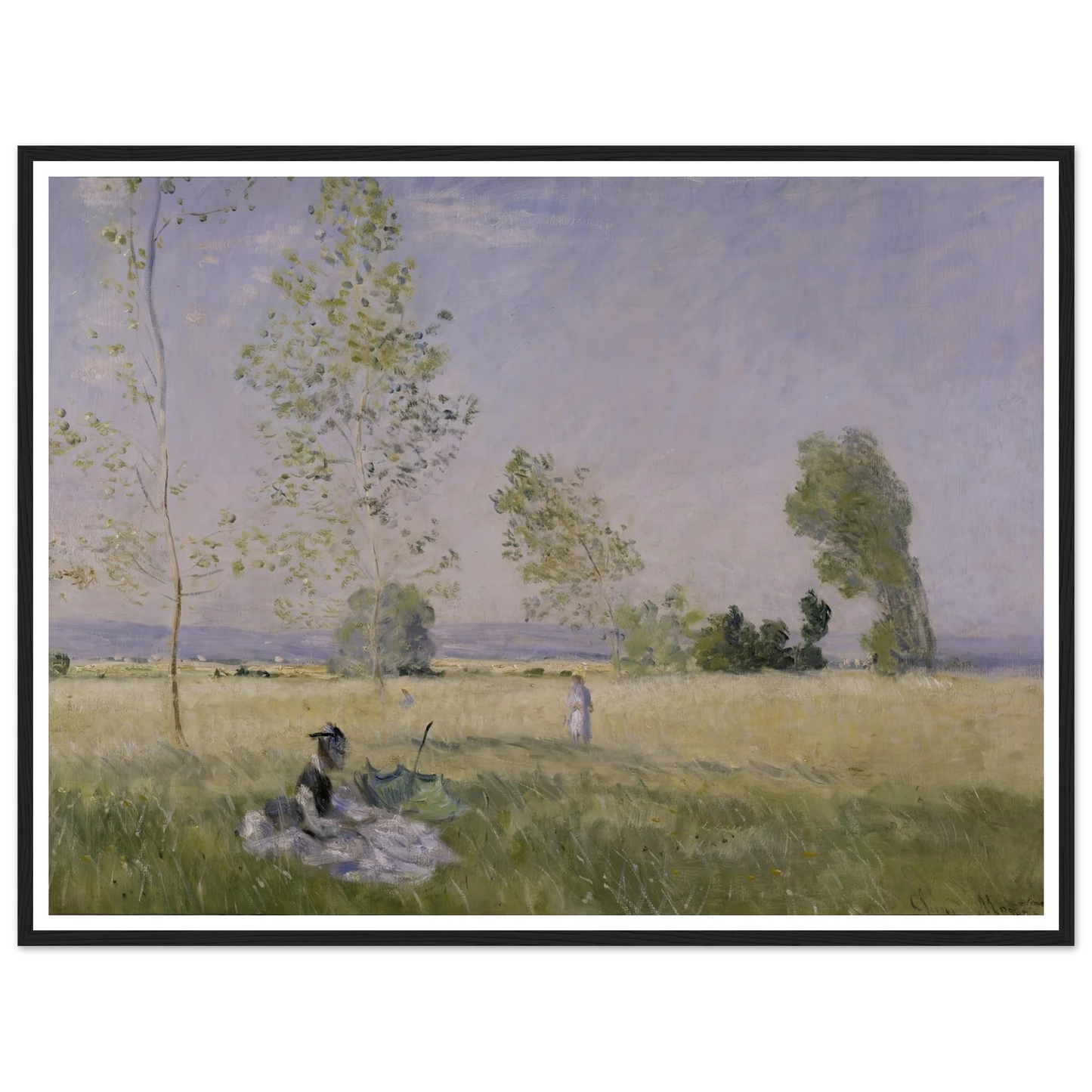 Summer (1874) Art Print | Claude Monet - Framed Poster - 30x40 cm / 12x16″ - Black frame