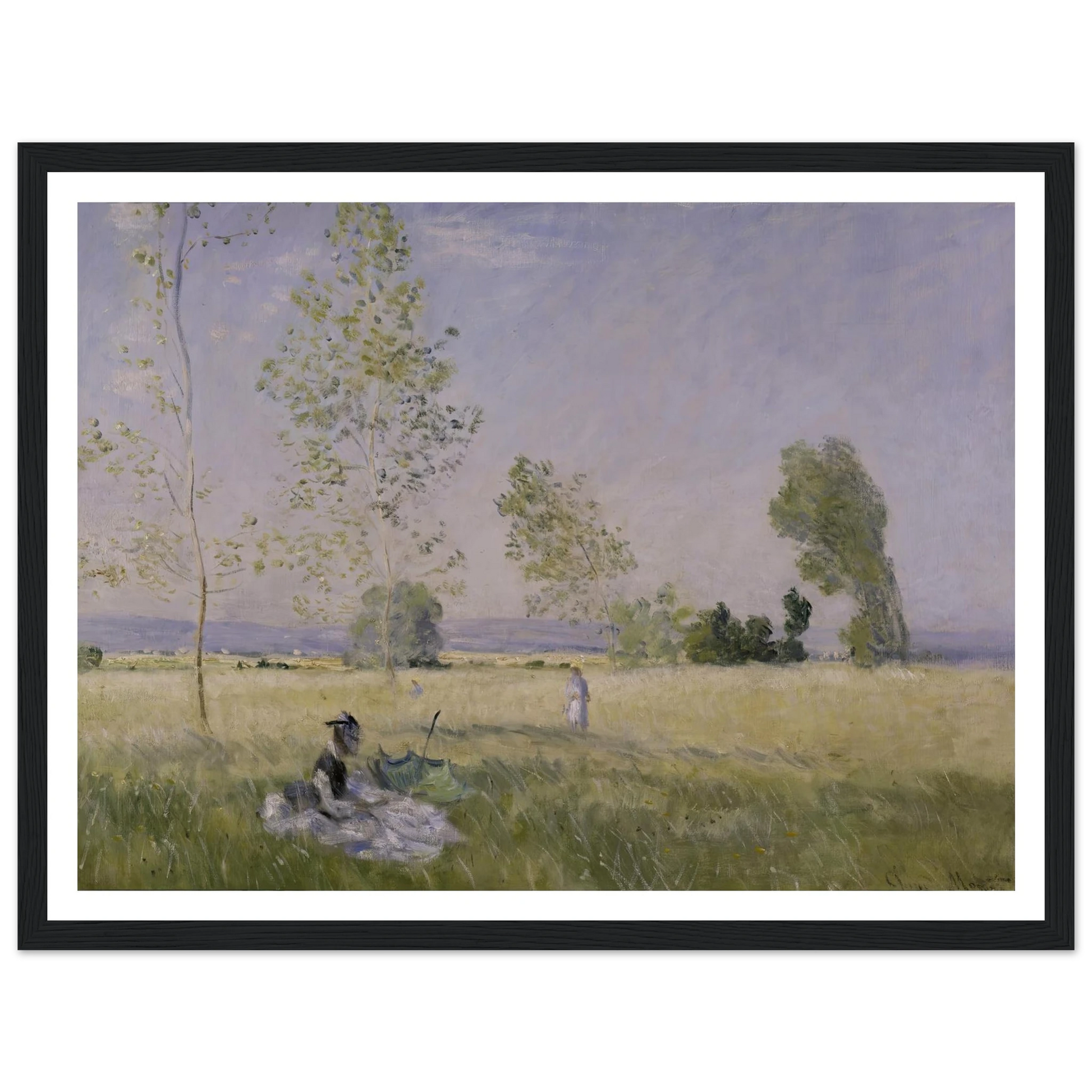 Summer (1874) Art Print | Claude Monet - Framed Poster - 30x40 cm / 12x16″ - Black frame