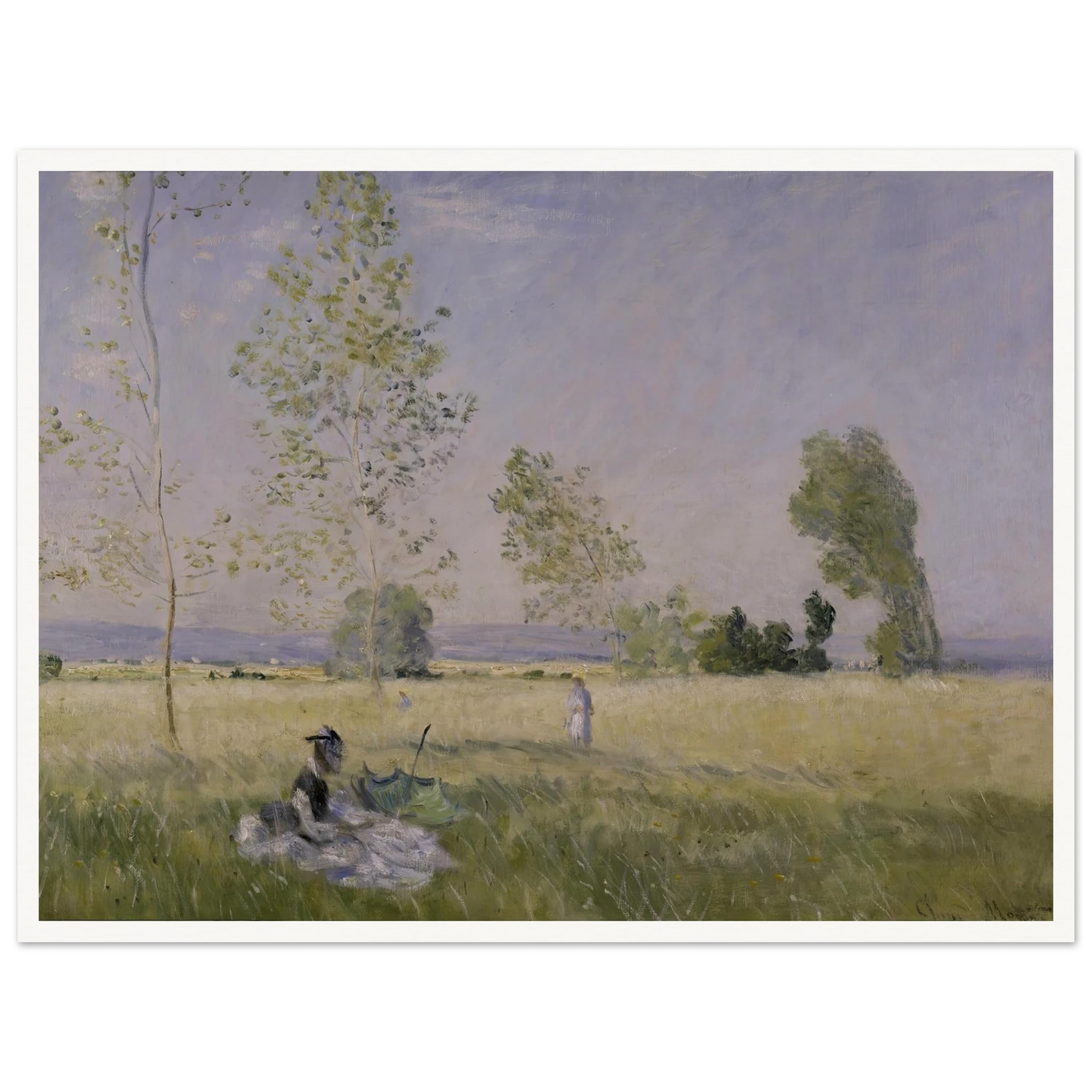 Summer (1874) Art Print | Claude Monet - Framed Poster - 30x40 cm / 12x16″ - Black frame