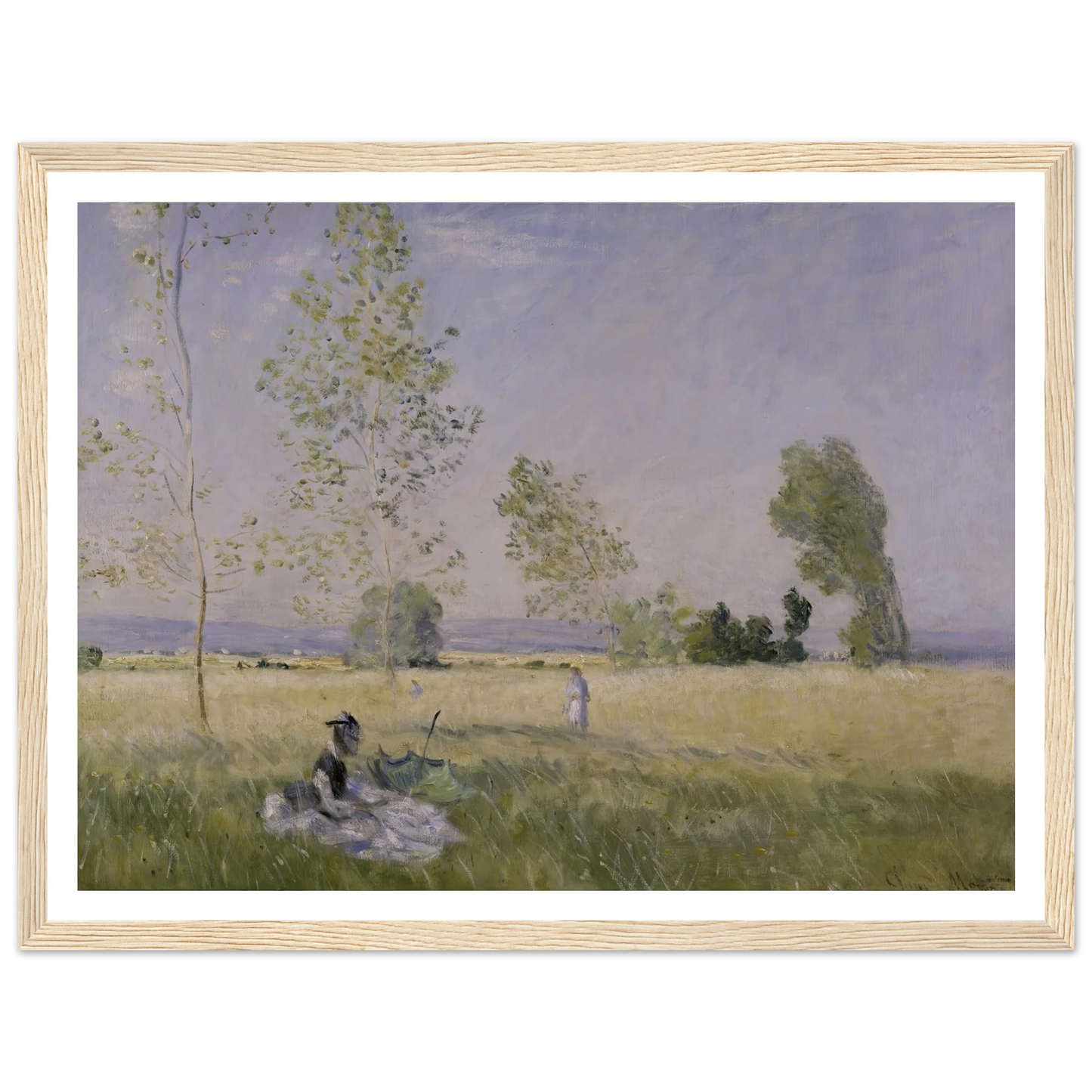 Summer (1874) Art Print | Claude Monet - Framed Poster - 30x40 cm / 12x16″ - Black frame