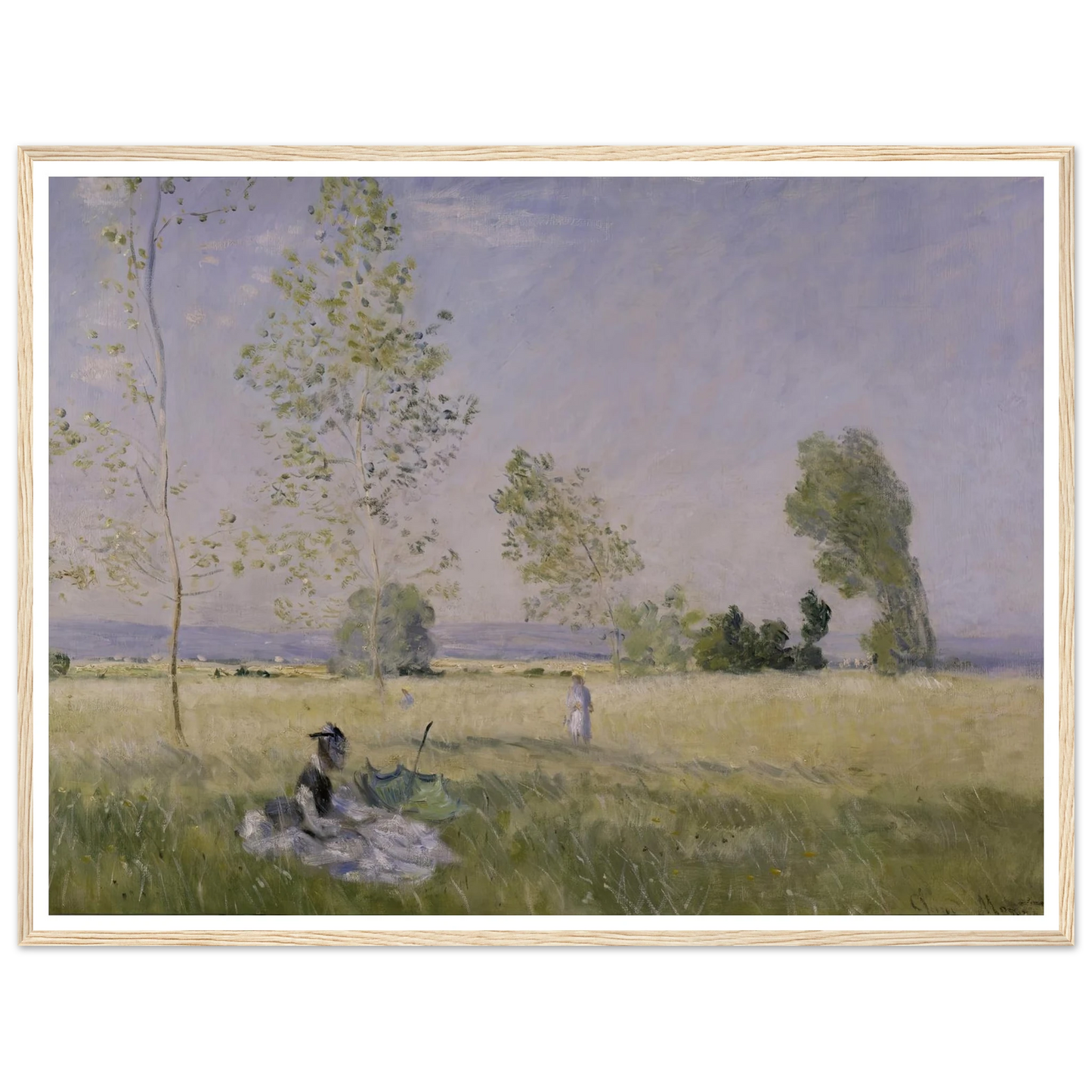 Summer (1874) Art Print | Claude Monet - Framed Poster - 30x40 cm / 12x16″ - Black frame