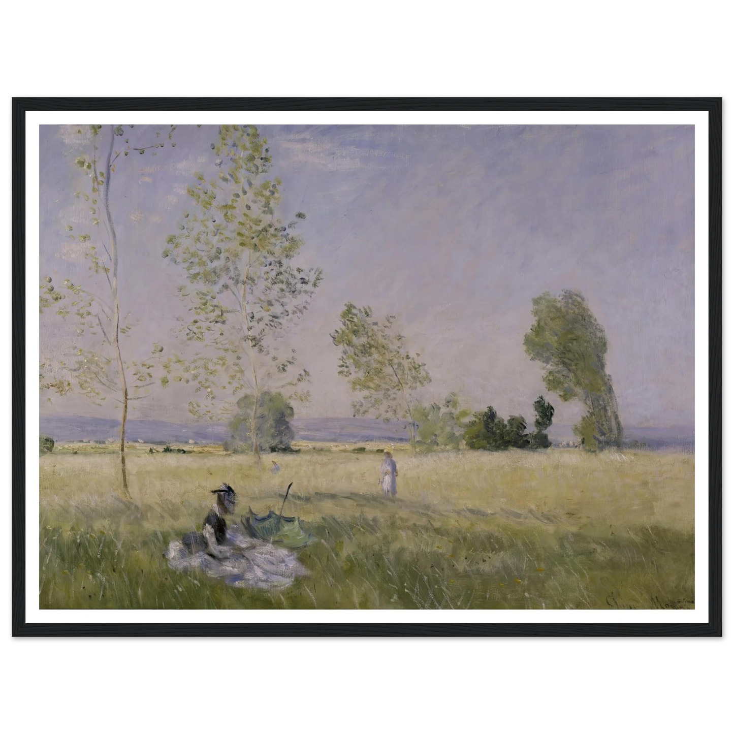 Summer (1874) Art Print | Claude Monet - Framed Poster - 30x40 cm / 12x16″ - Black frame
