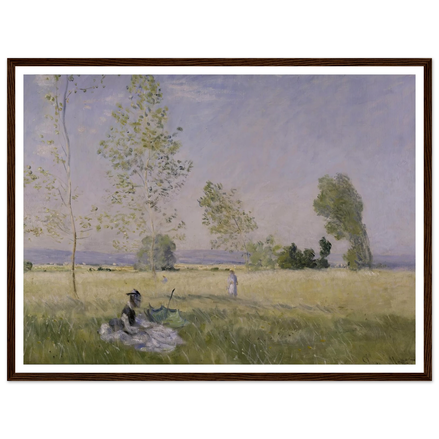 Summer (1874) Art Print | Claude Monet - Framed Poster - 30x40 cm / 12x16″ - Black frame