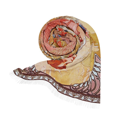 Summer (1900) | Alphonse Mucha Scarf – Art Nouveau Scarf - - 27" × 71'' - 