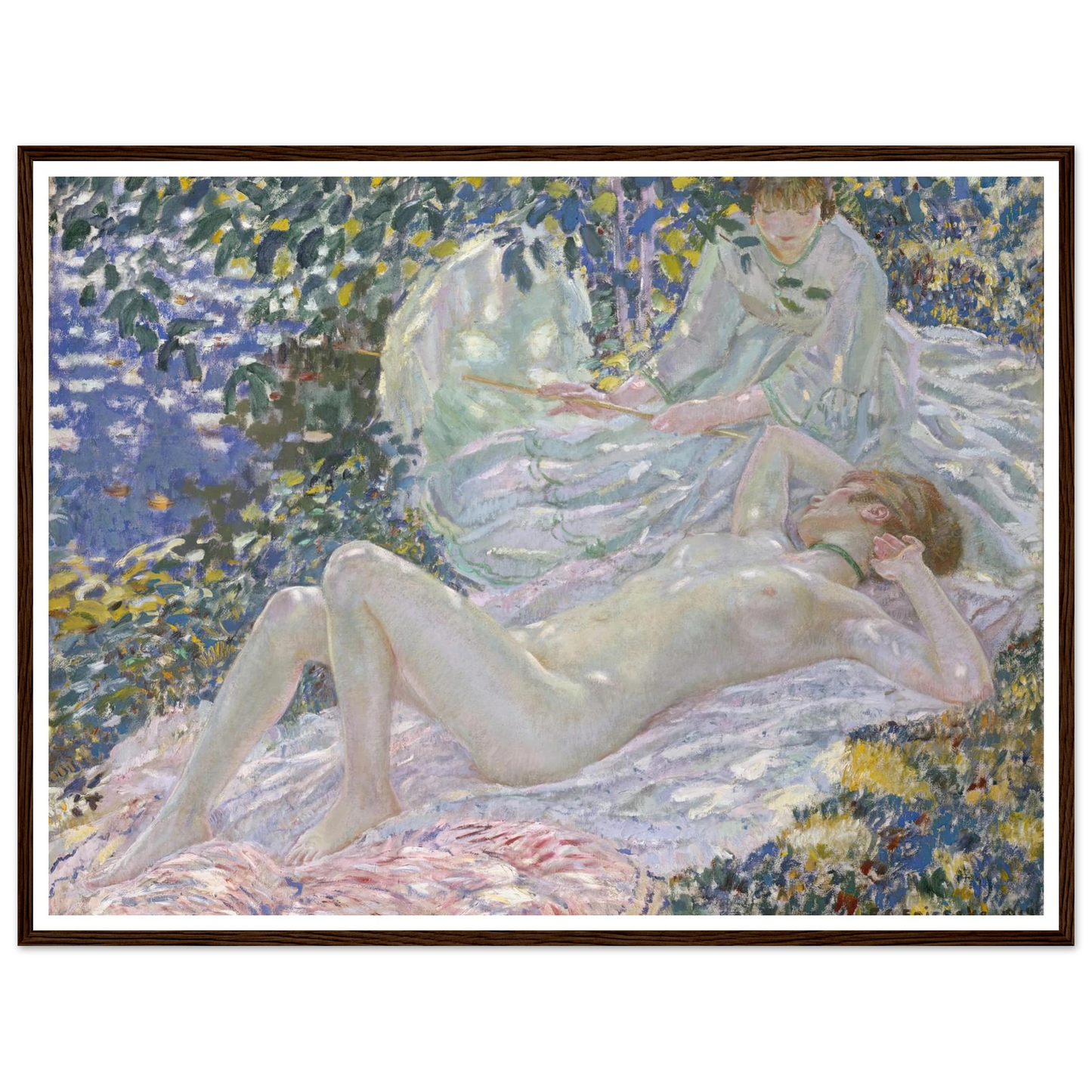 Summer (1914) Art Print | Frederick Carl Frieseke - Framed Poster - 30x40 cm / 12x16″ - Black frame