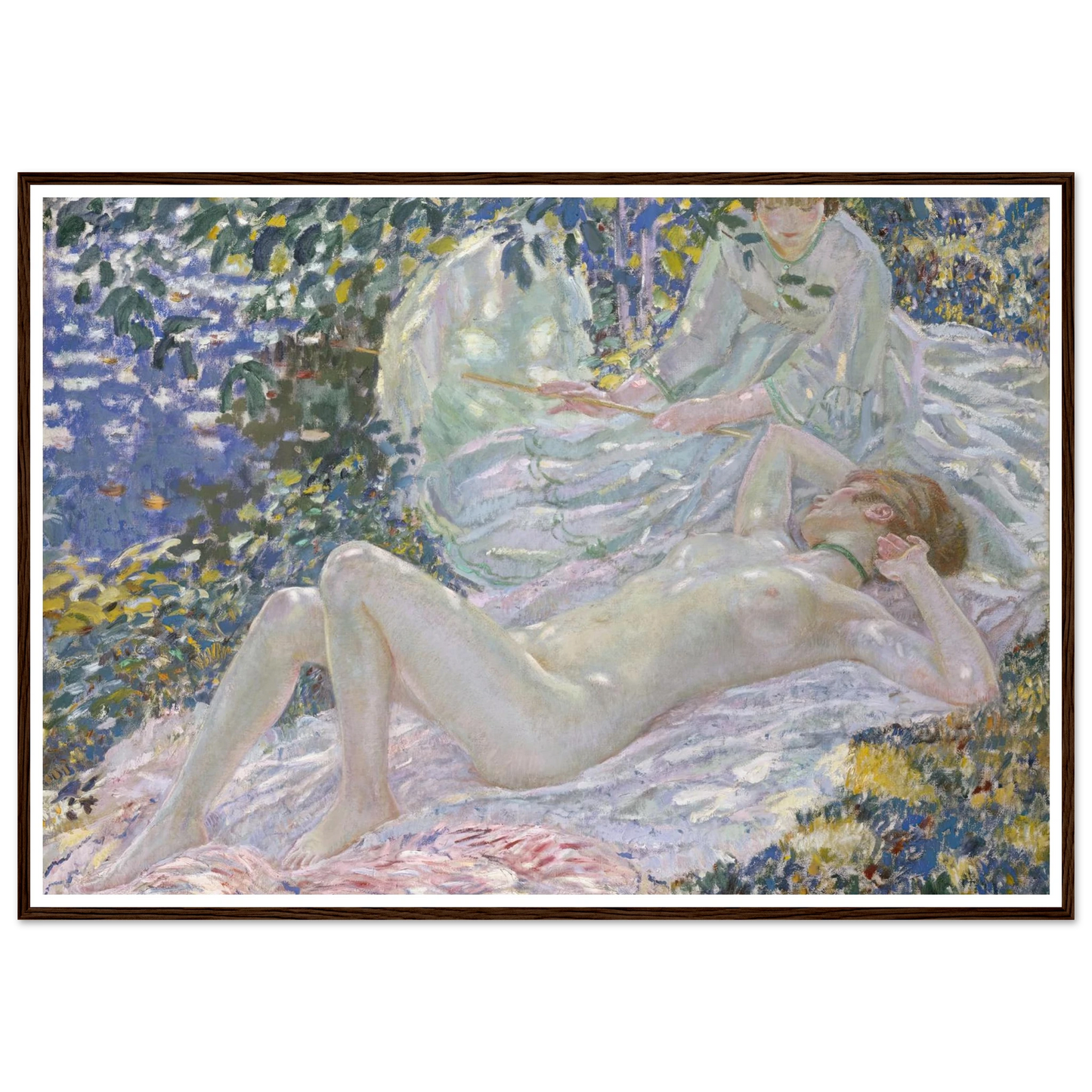 Summer (1914) Art Print | Frederick Carl Frieseke - Framed Poster - 30x40 cm / 12x16″ - Black frame