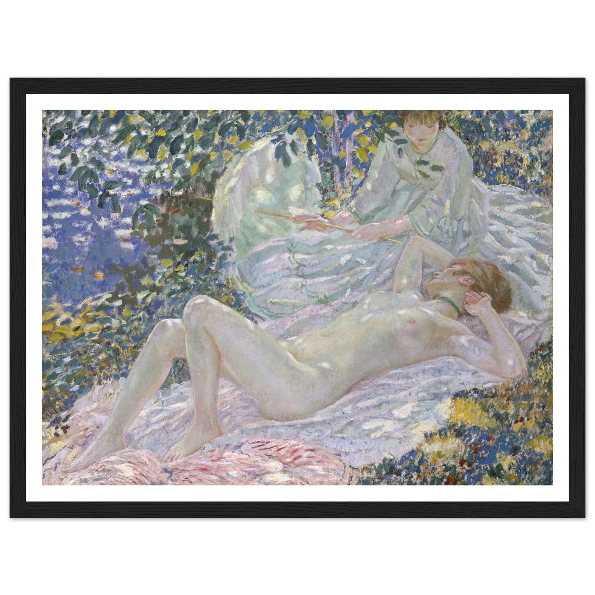 Summer (1914) Art Print | Frederick Carl Frieseke - Framed Poster - 30x40 cm / 12x16″ - Black frame