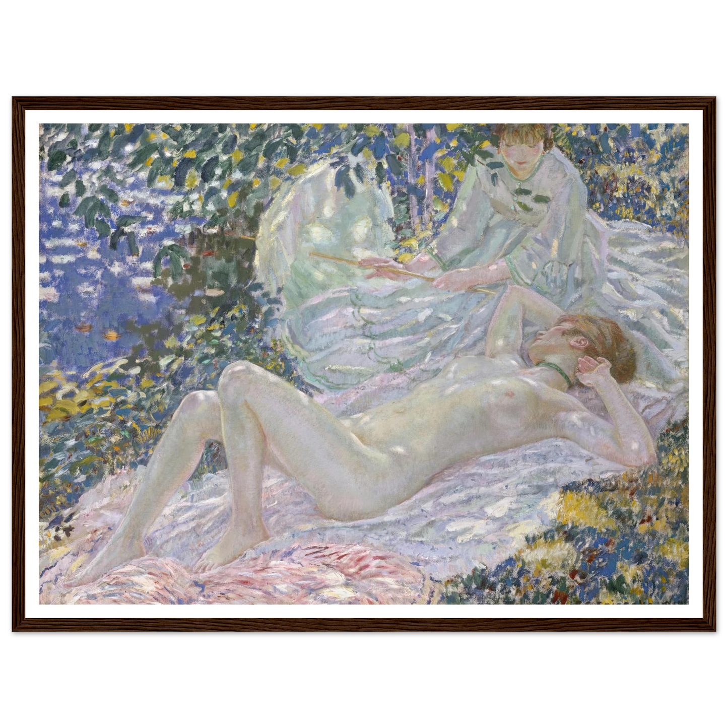 Summer (1914) Art Print | Frederick Carl Frieseke - Framed Poster - 30x40 cm / 12x16″ - Black frame