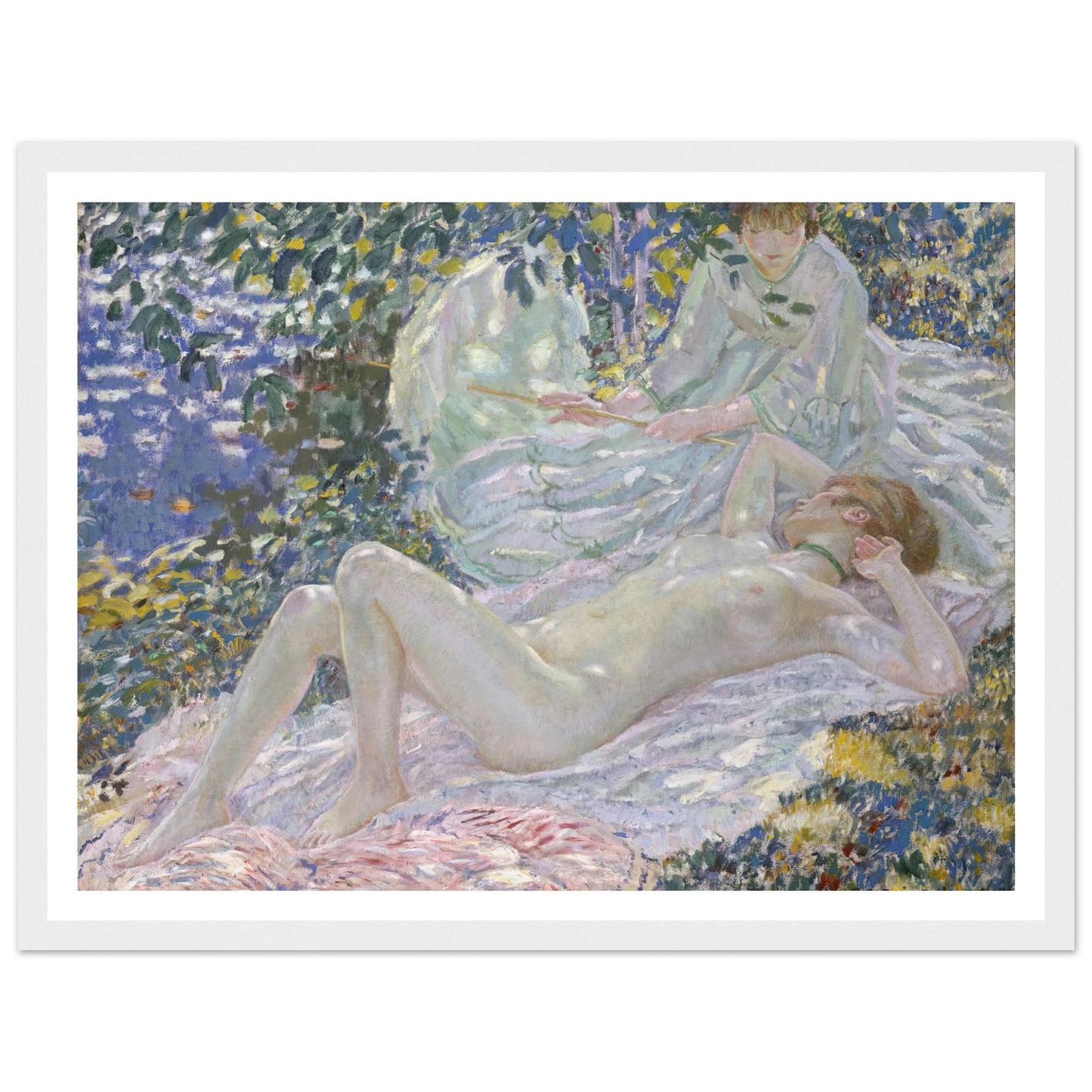 Summer (1914) Art Print | Frederick Carl Frieseke - Framed Poster - 30x40 cm / 12x16″ - Black frame