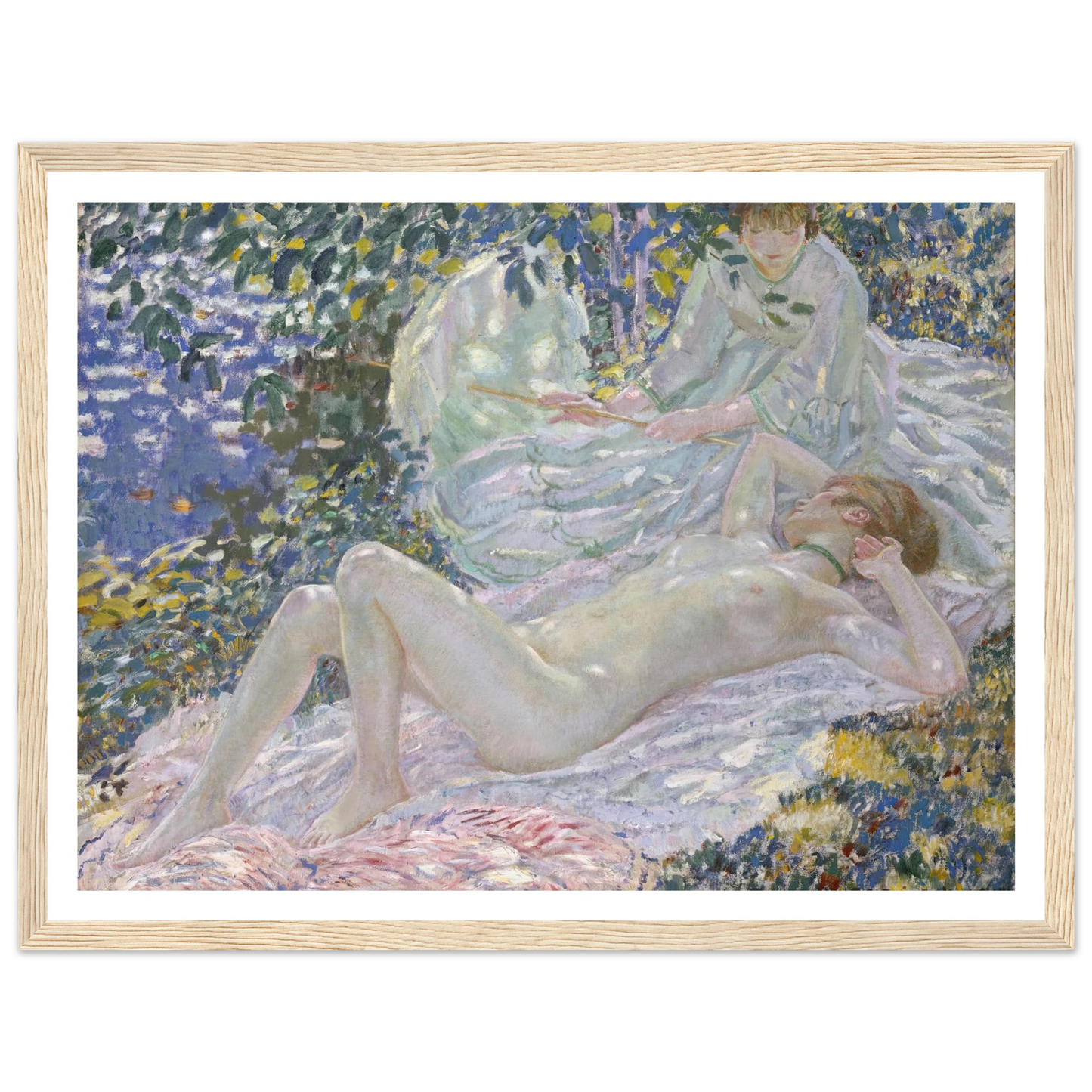 Summer (1914) Art Print | Frederick Carl Frieseke - Framed Poster - 30x40 cm / 12x16″ - Black frame