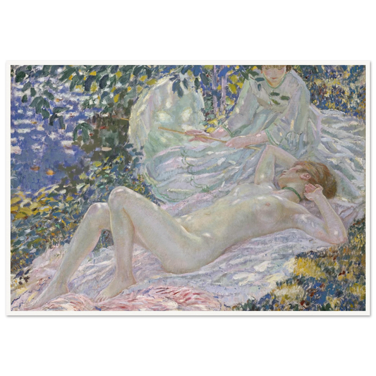 Summer (1914) Art Print | Frederick Carl Frieseke - Framed Poster - 30x40 cm / 12x16″ - Black frame
