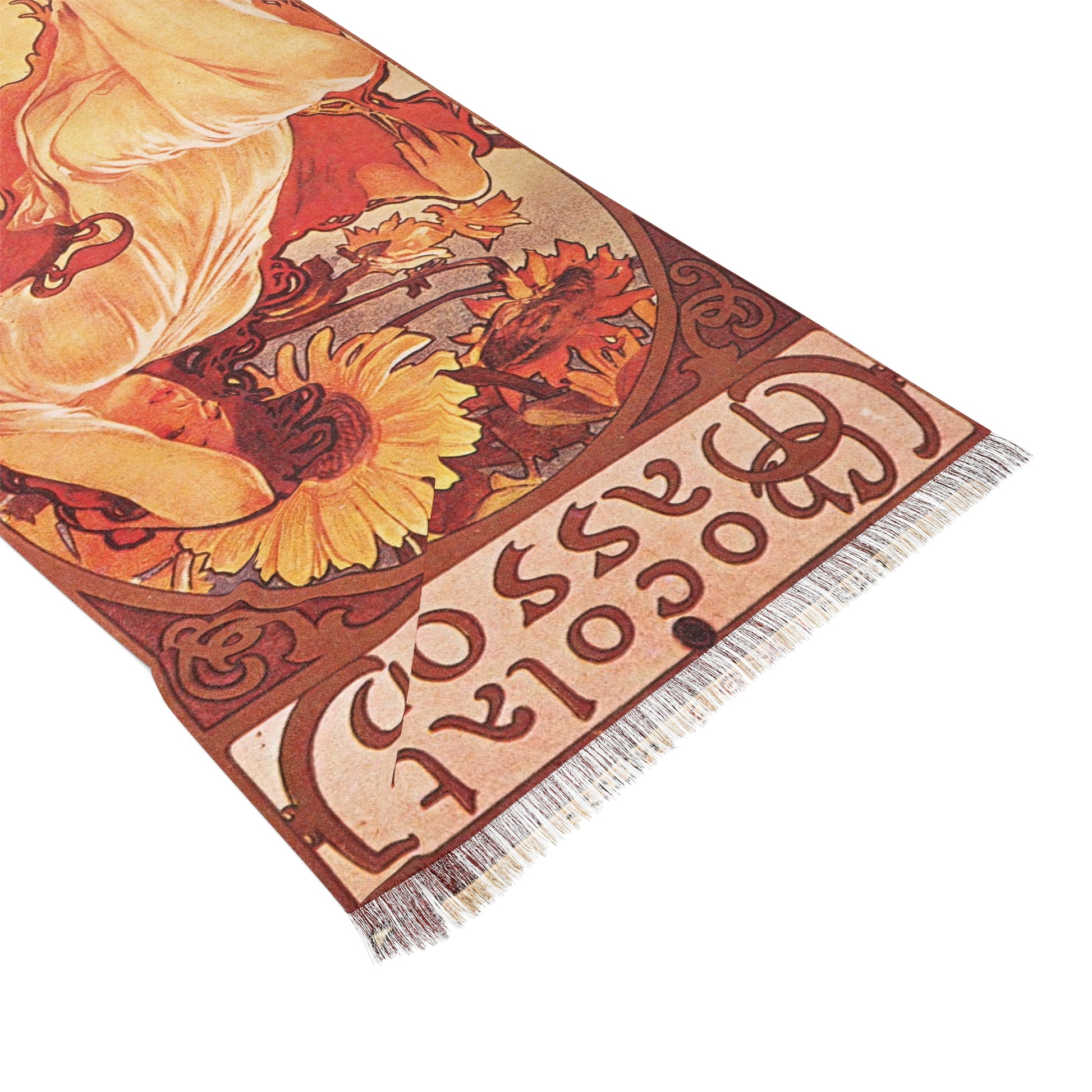 Summer | Alphonse Mucha Scarf – Art Nouveau Scarf - - 27" × 71'' - 