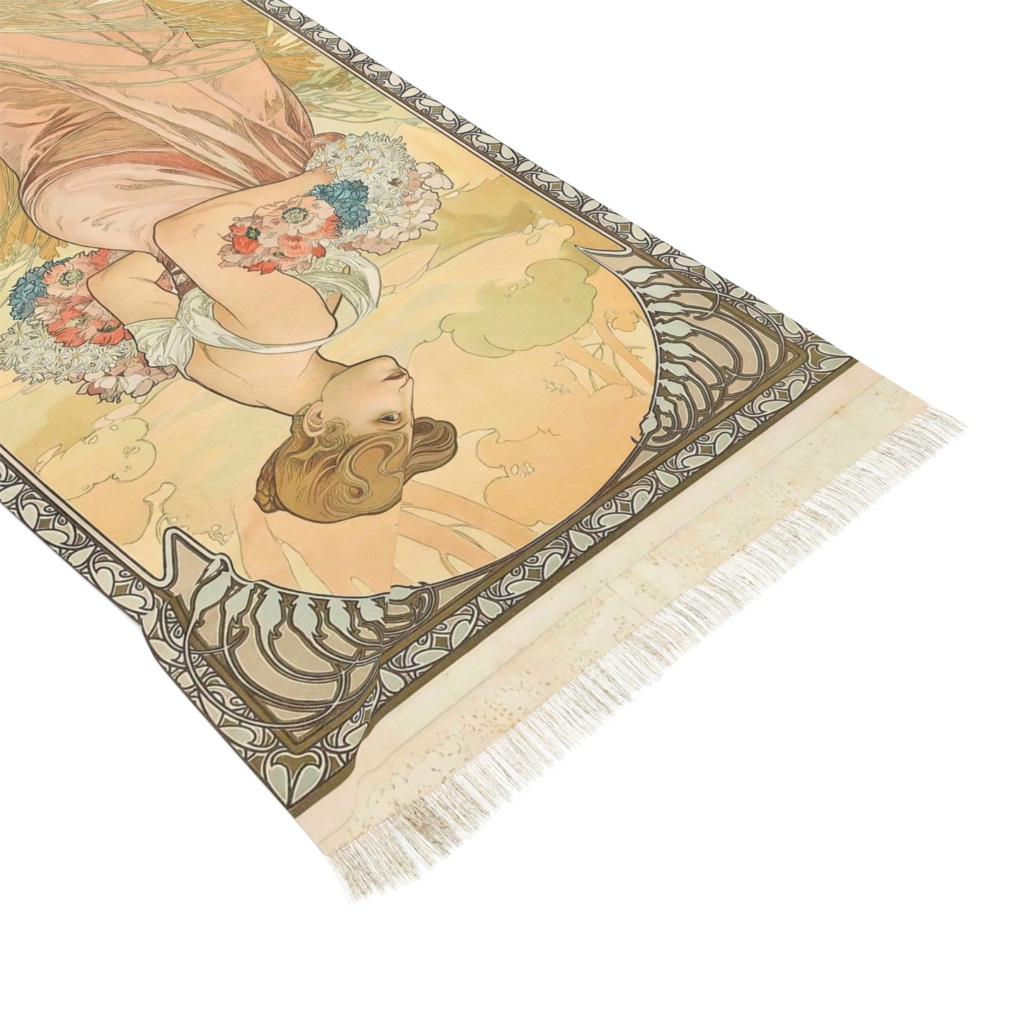 Summer | Alphonse Mucha Scarf – Art Nouveau Scarf - - 27" × 71'' - 
