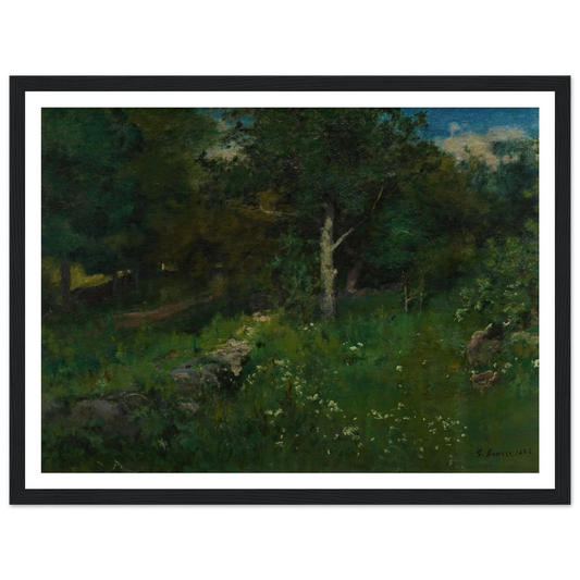 Summer Foliage (1883) Art Print | George Inness - Framed Poster - 30x40 cm / 12x16″ - Black frame