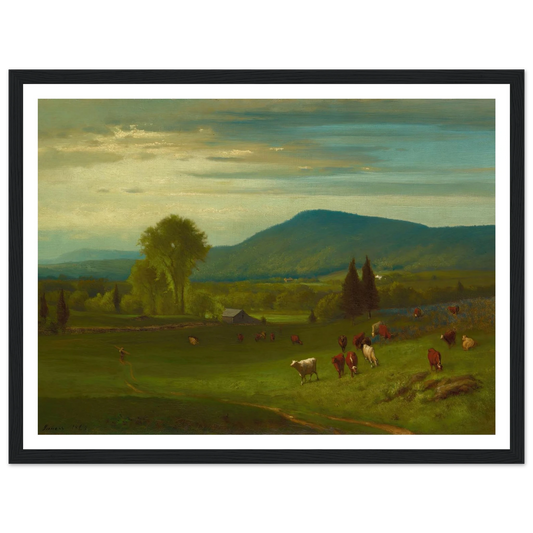 Summer in the Catskills (1867) Art Print | George Inness - Framed Poster - 30x40 cm / 12x16″ - Black frame