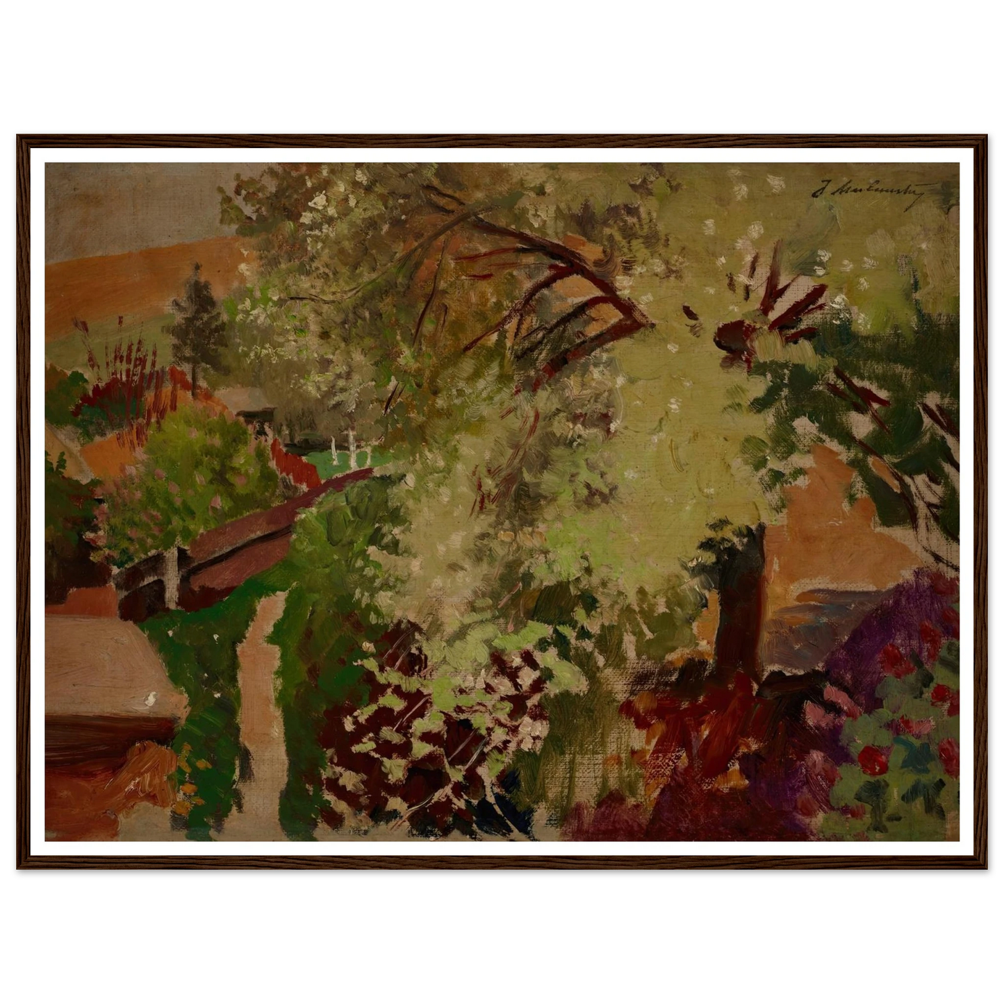 Summer Landscape (1903 - 1907) Art Print | Jacek Malczewski - Framed Poster - 30x40 cm / 12x16″ - Black frame