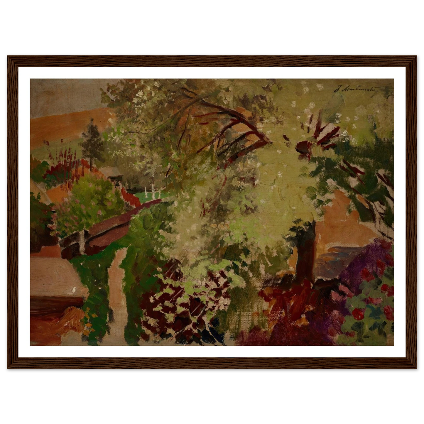 Summer Landscape (1903 - 1907) Art Print | Jacek Malczewski - Framed Poster - 30x40 cm / 12x16″ - Black frame