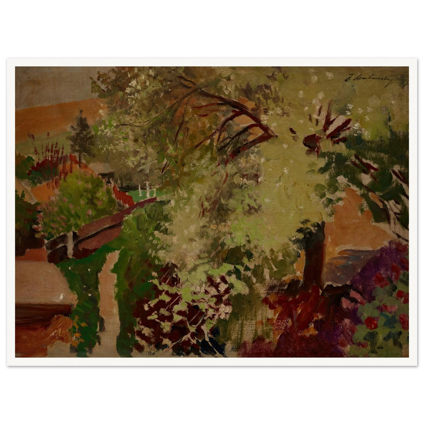 Summer Landscape (1903 - 1907) Art Print | Jacek Malczewski - Framed Poster - 30x40 cm / 12x16″ - Black frame